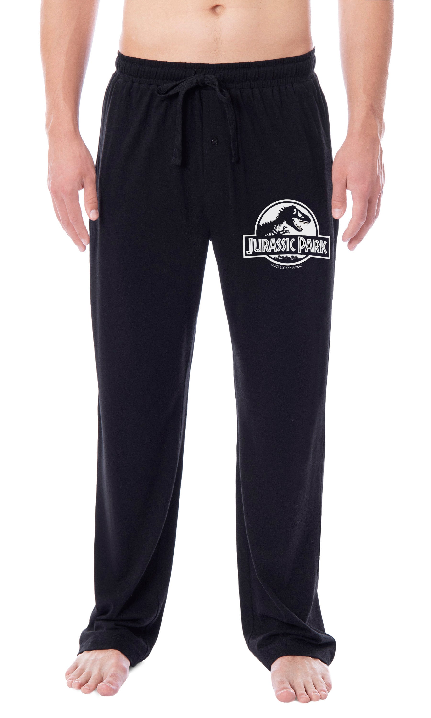 Jurassic Park Mens' Movie Film Park Logo Icon Sleep Pajama Pants