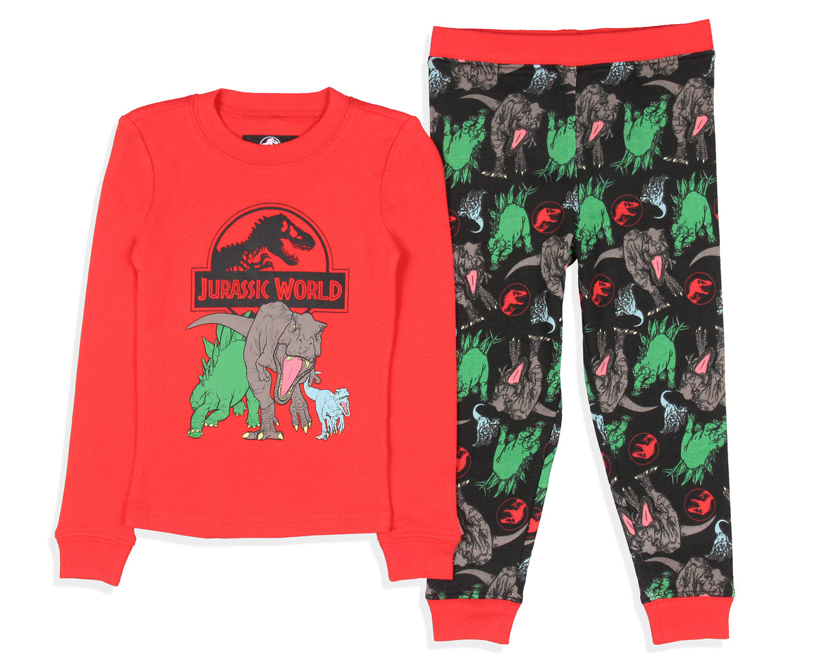 Jurassic World Toddler Boys' Movie Film Park Tight Fit Sleep Pajama Set