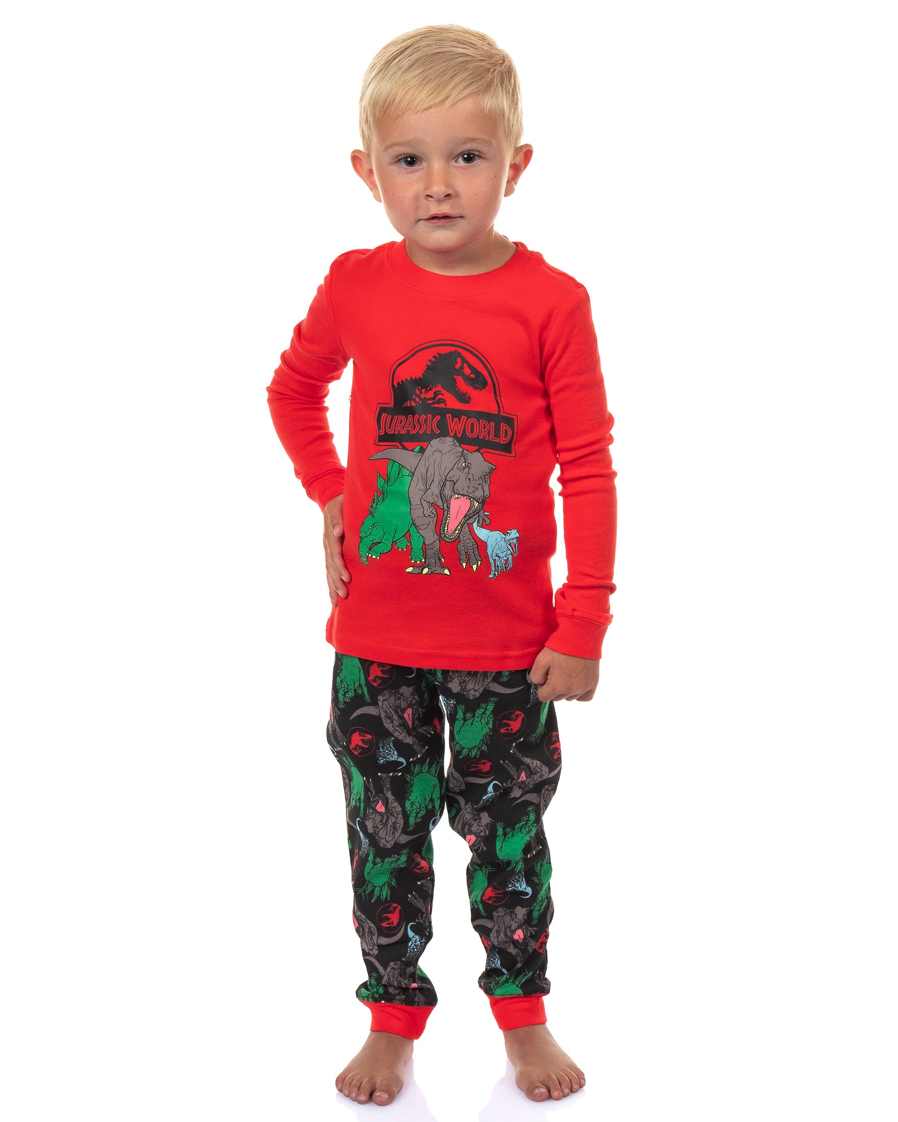 Jurassic World Toddler Boys' Movie Film Park Tight Fit Sleep Pajama Set