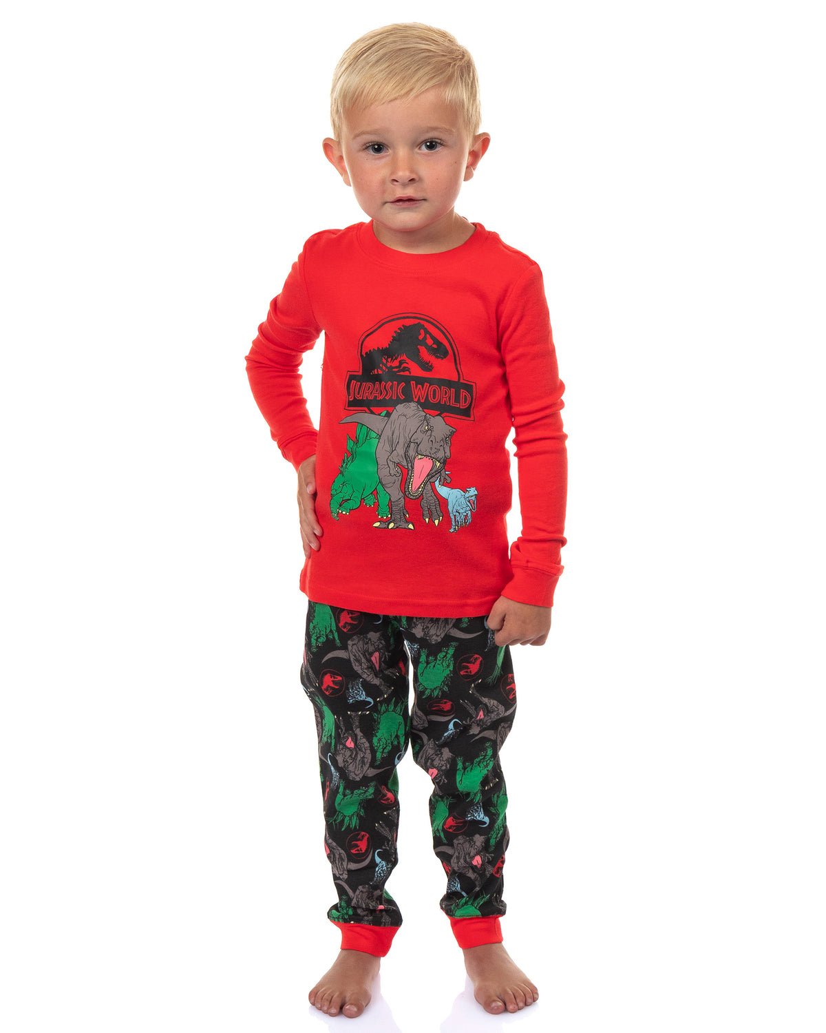 Jurassic World Toddler Boys' Movie Film Park Tight Fit Sleep Pajama Set