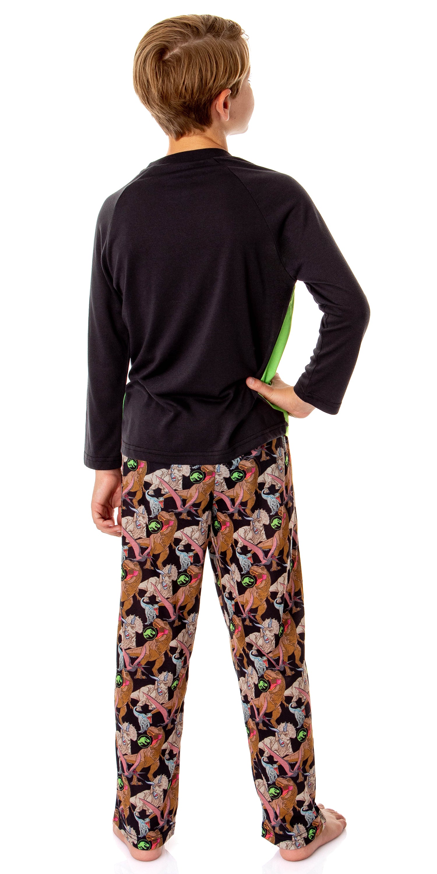 Jurassic World Boys' Movie Film Dinosaurs Roaming Park Logo Pajama Set