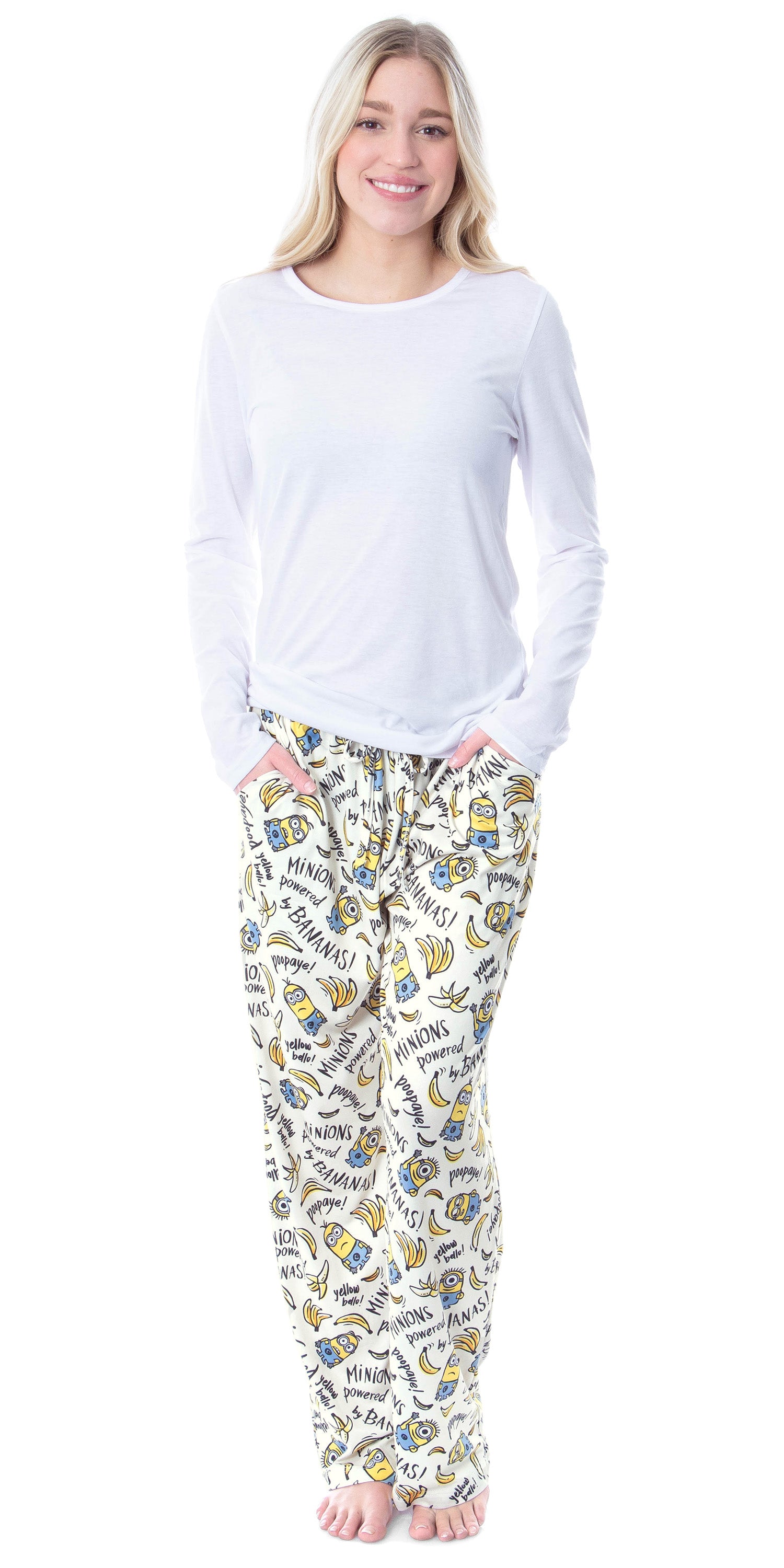 Despicable Me Womens' Minions Powered By Bananas Sleep Pajama Pants