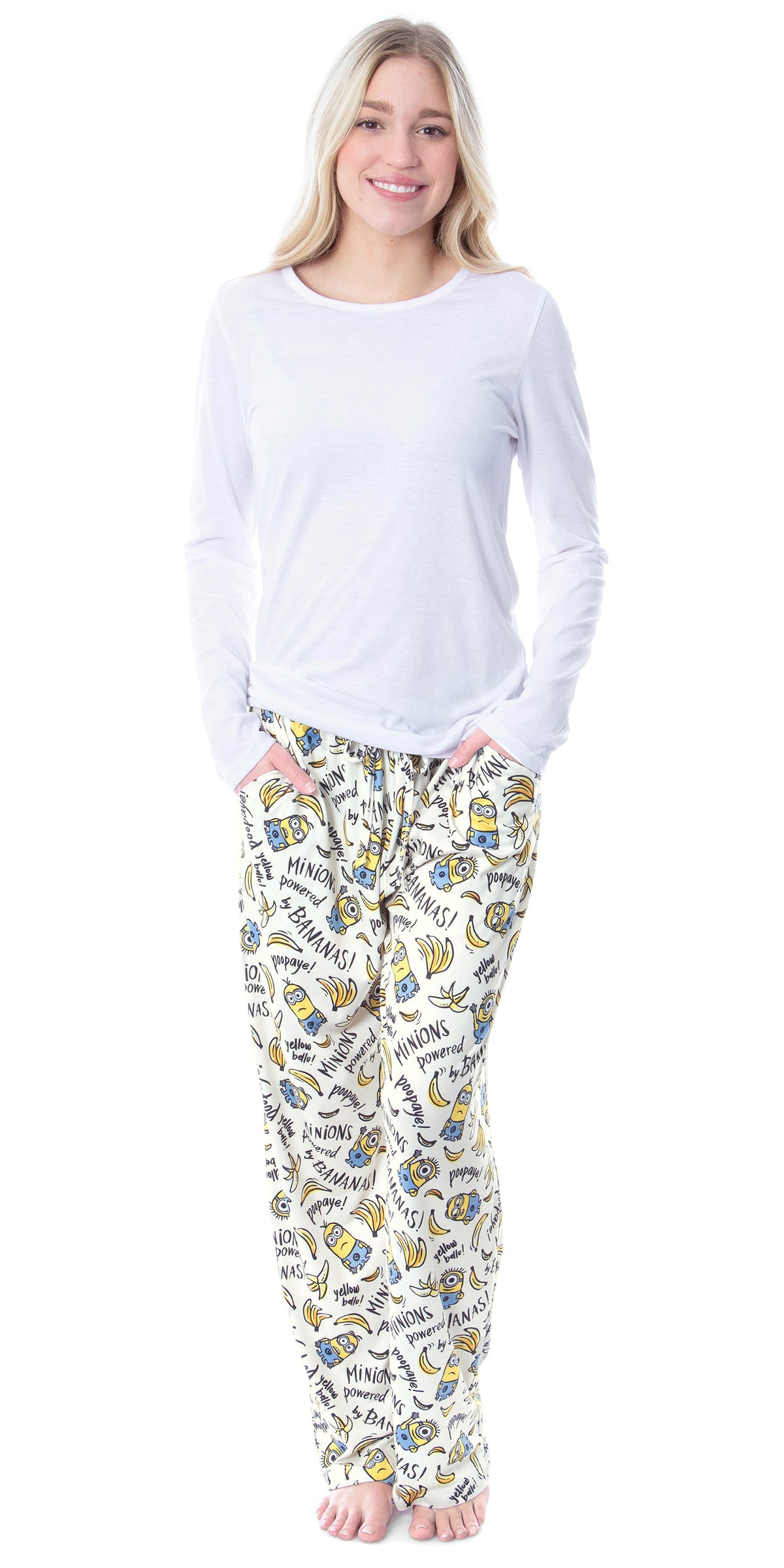 Despicable Me Womens' Minions Powered By Bananas Sleep Pajama Pants