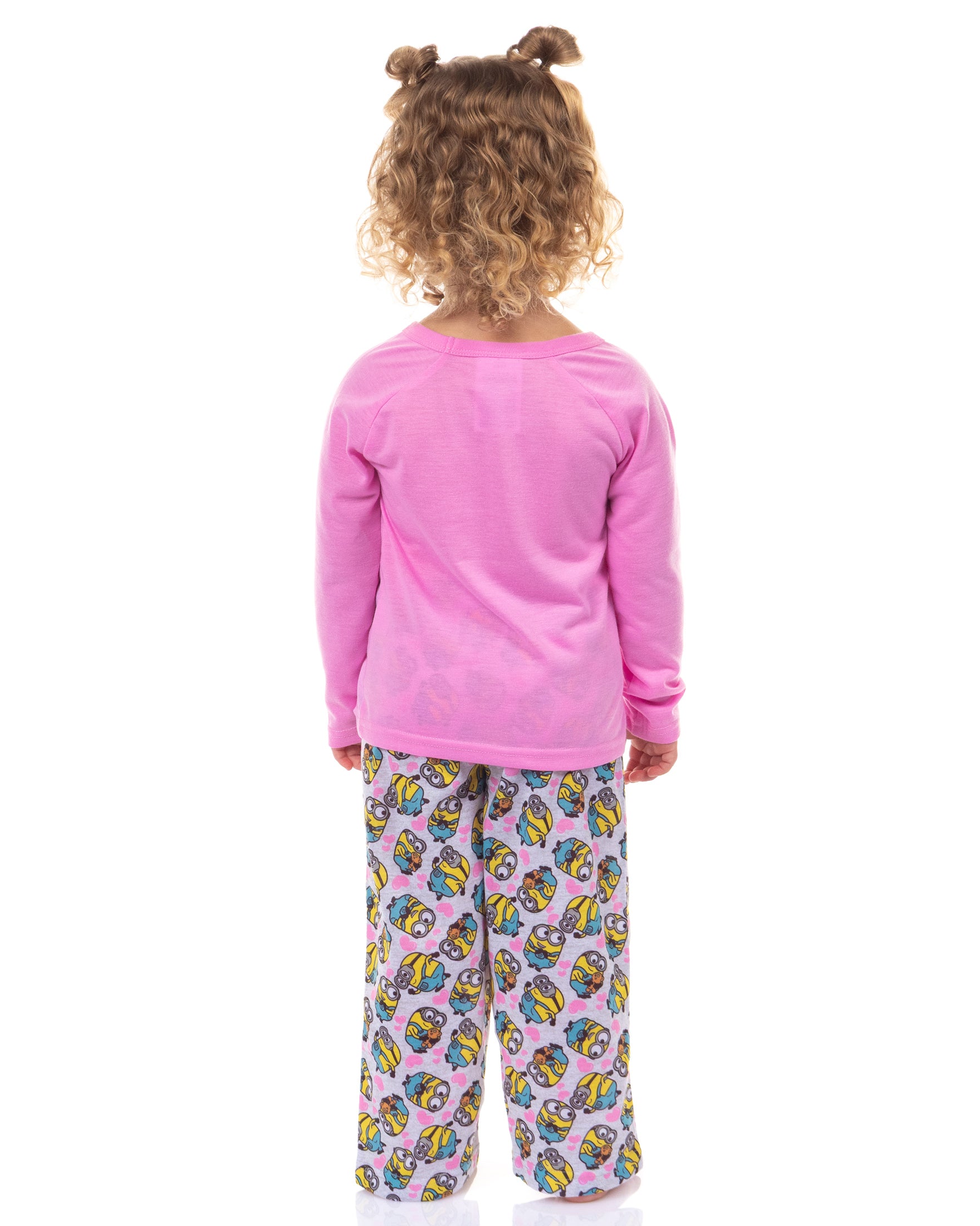 Despicable Me Girls' Minions Chibi Bello Raglan Sleep Pajama Set
