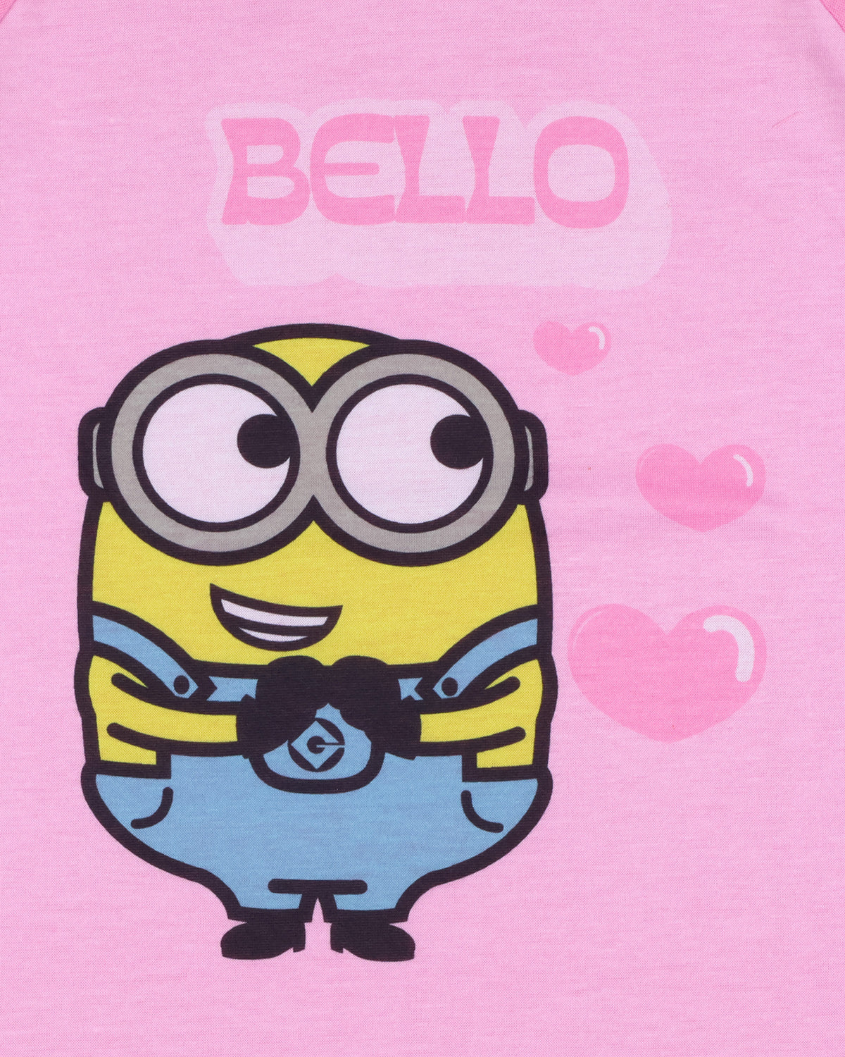 Despicable Me Girls' Minions Chibi Bello Raglan Sleep Pajama Set
