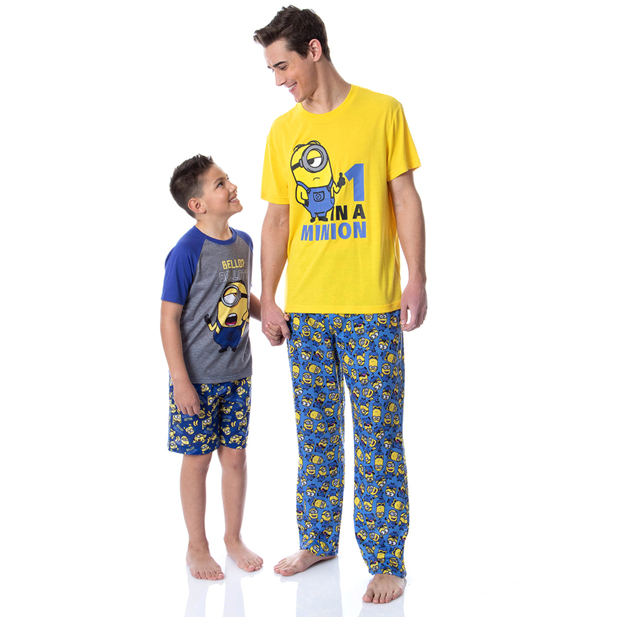 Despicable Me Boys' Minions Bello? Raglan Sleep Pajama Set Shorts Shirt