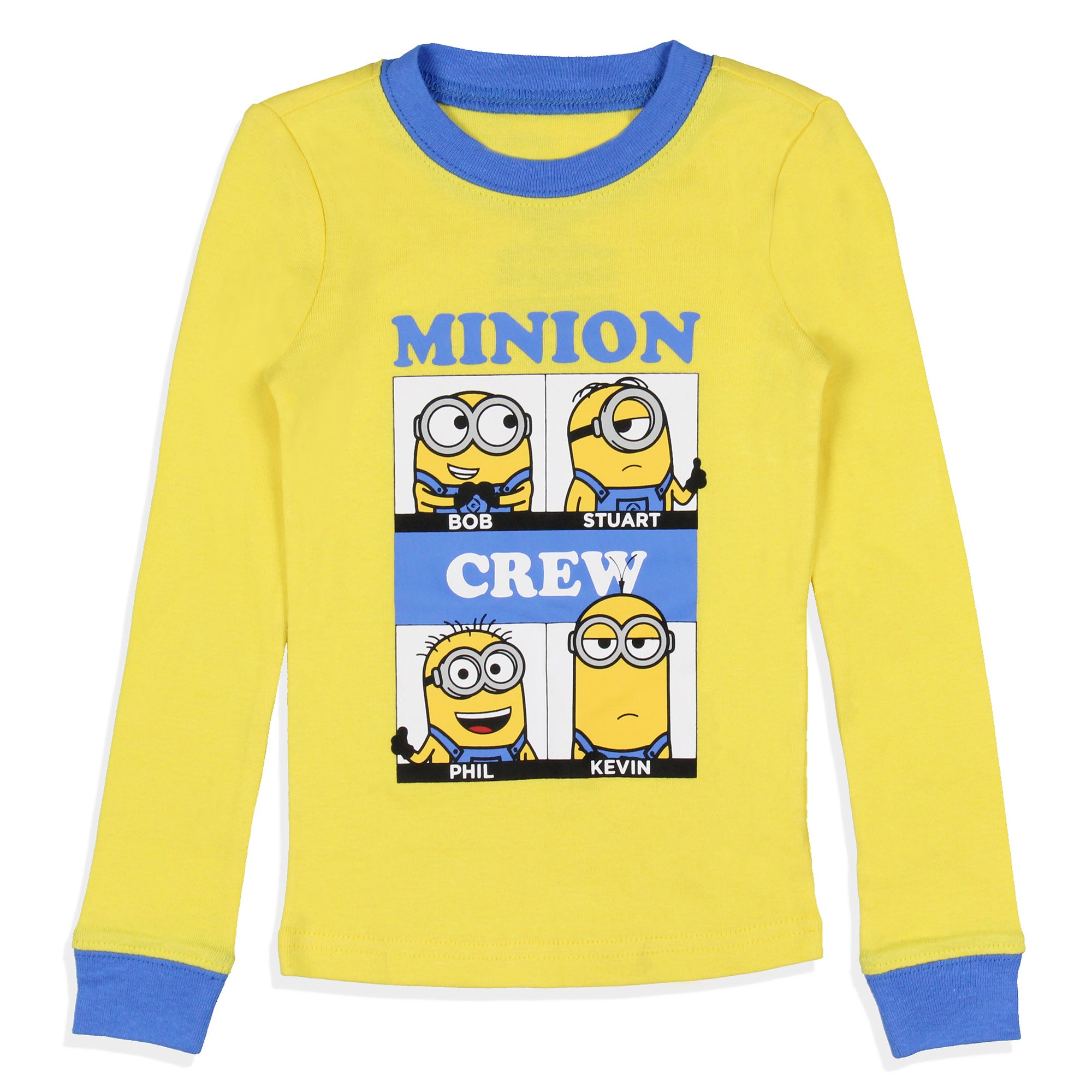 Despicable Me Toddler Boys' Minions Crew Bob Stuart Phil Sleep Pajama Set