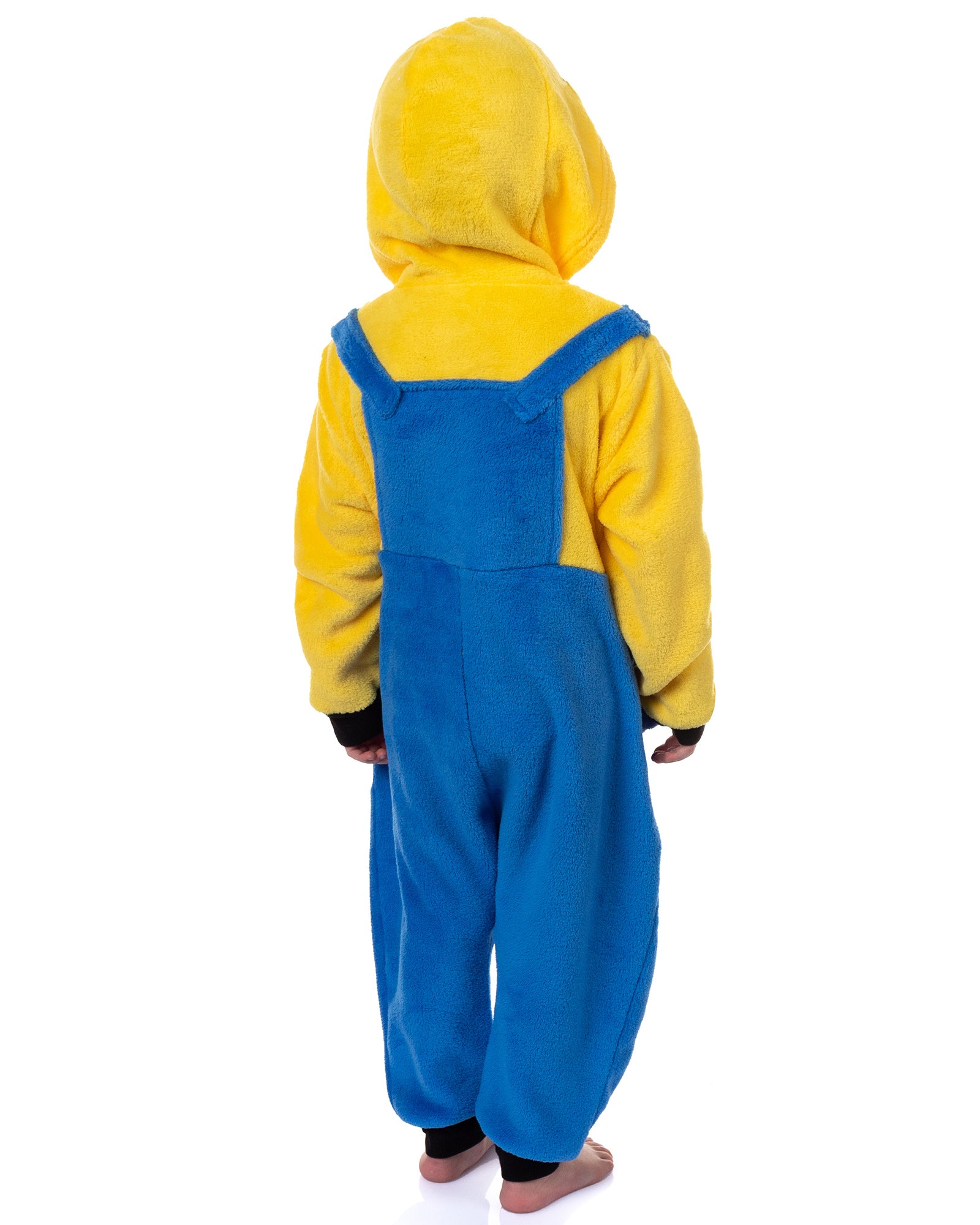 Minions Union Suit Toddler Boy's Fleece One Piece Hooded Pajamas (Bob, 4T)