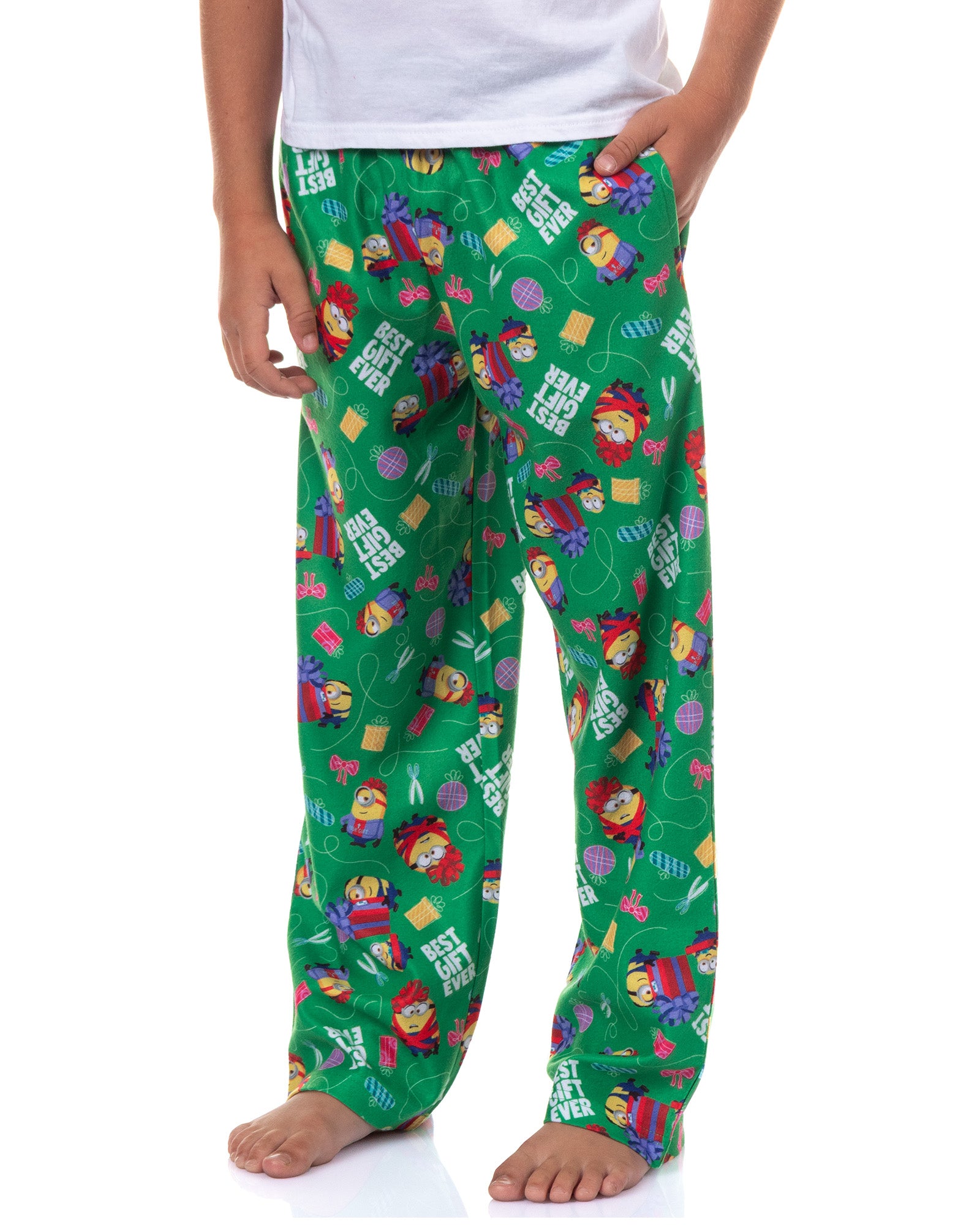 Minions Pajamas Boys' Best Gift Ever Flannel Lounge Sleep PJ Pants