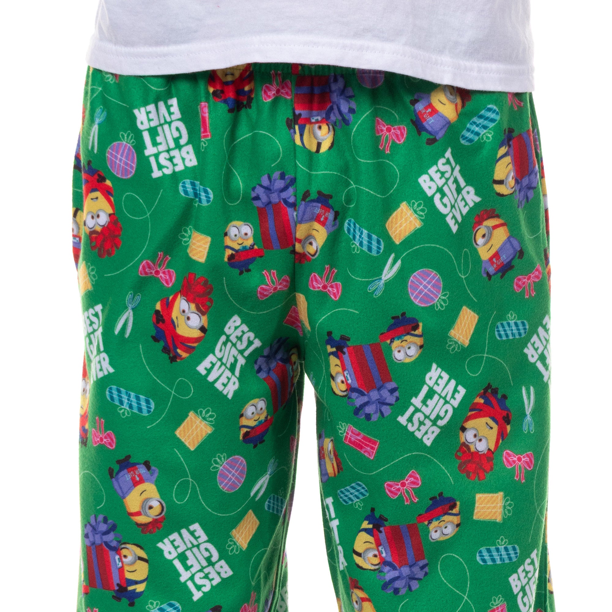 Minions Pajamas Boys' Best Gift Ever Flannel Lounge Sleep PJ Pants
