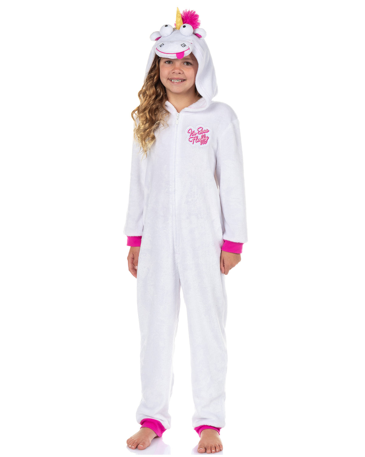 Minions Girl's Fluffy Unicorn Character Union Suit One Piece Pajama