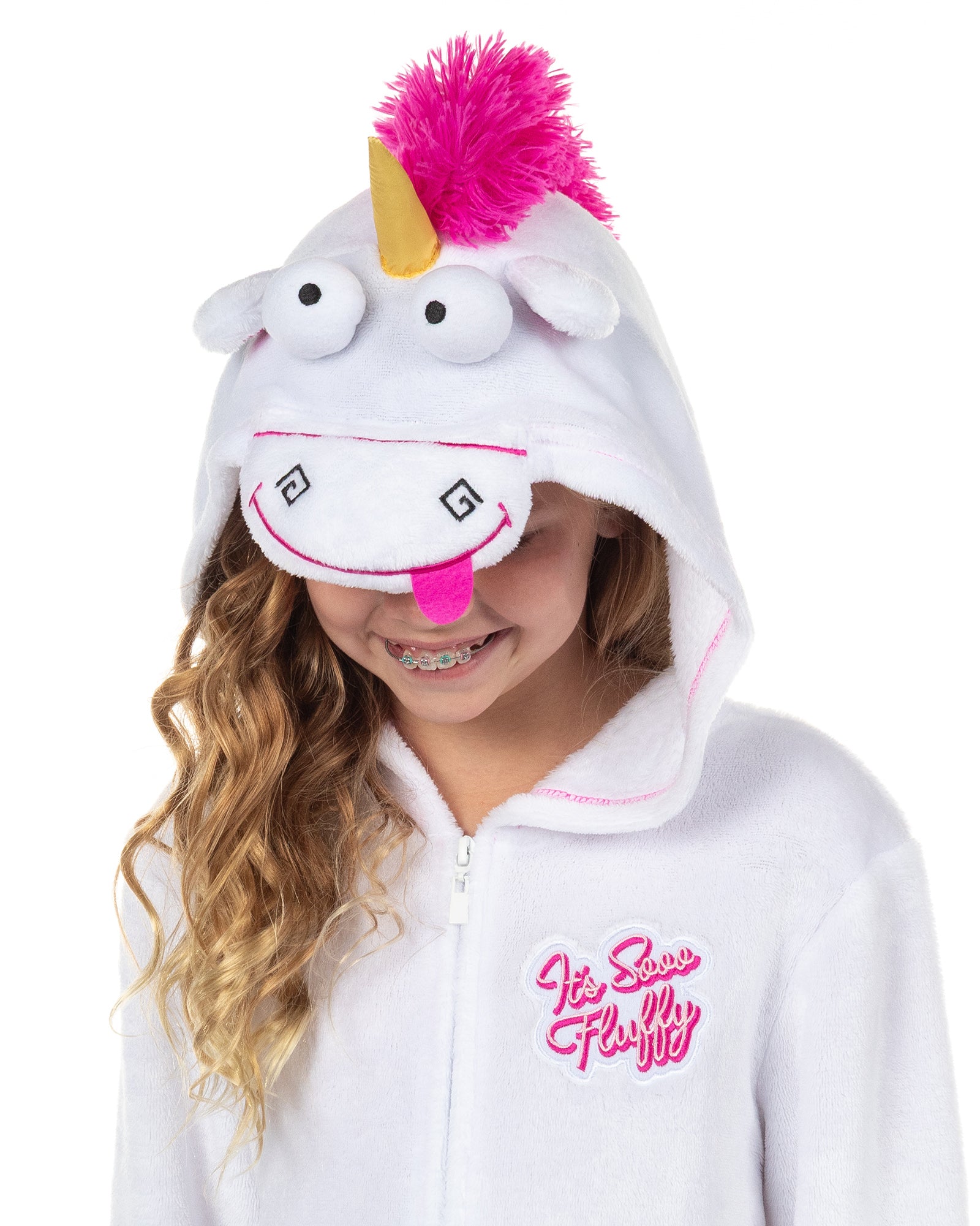 Minion Girls' Fluffy Unicorn Costume Unions Suit One Piece Pajama