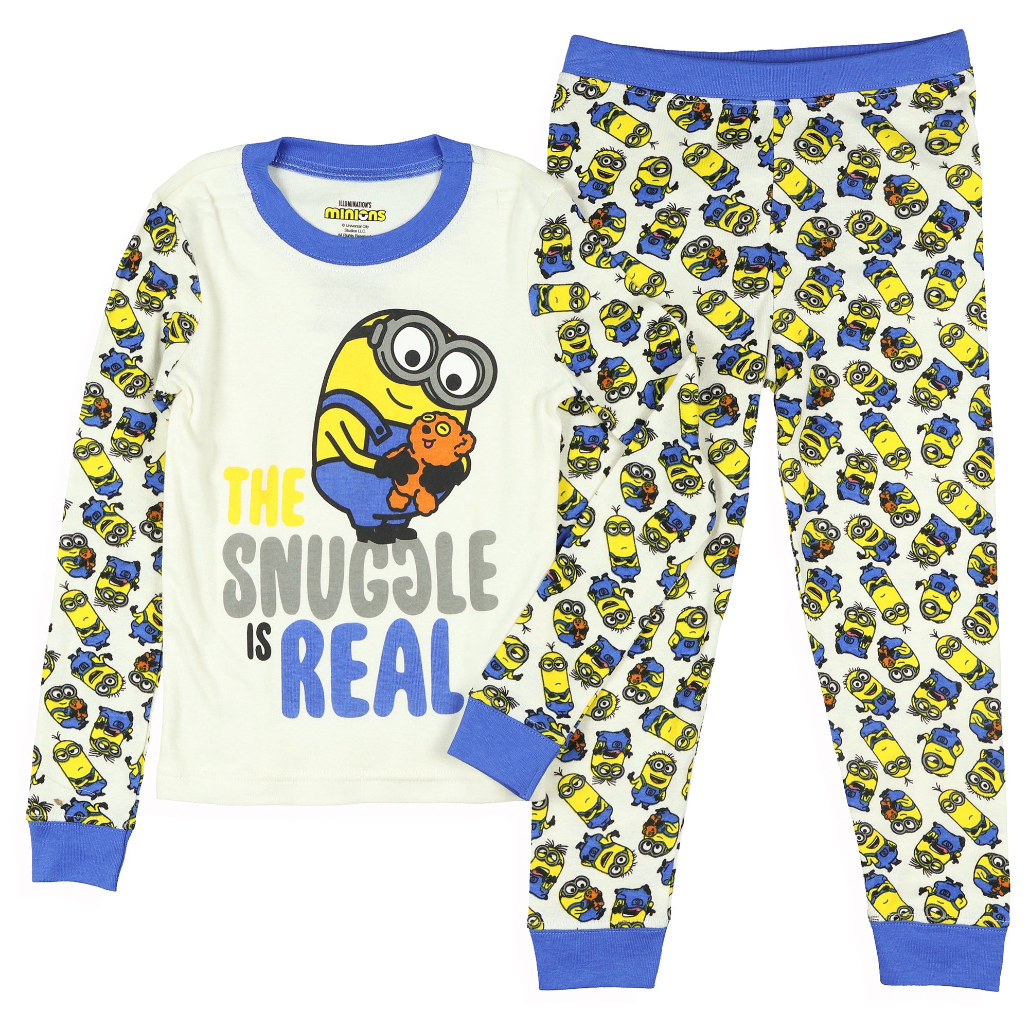 Minions The Snuggle Is Real Toddler Boys' Tight Fit 2- Piece Pajama Set