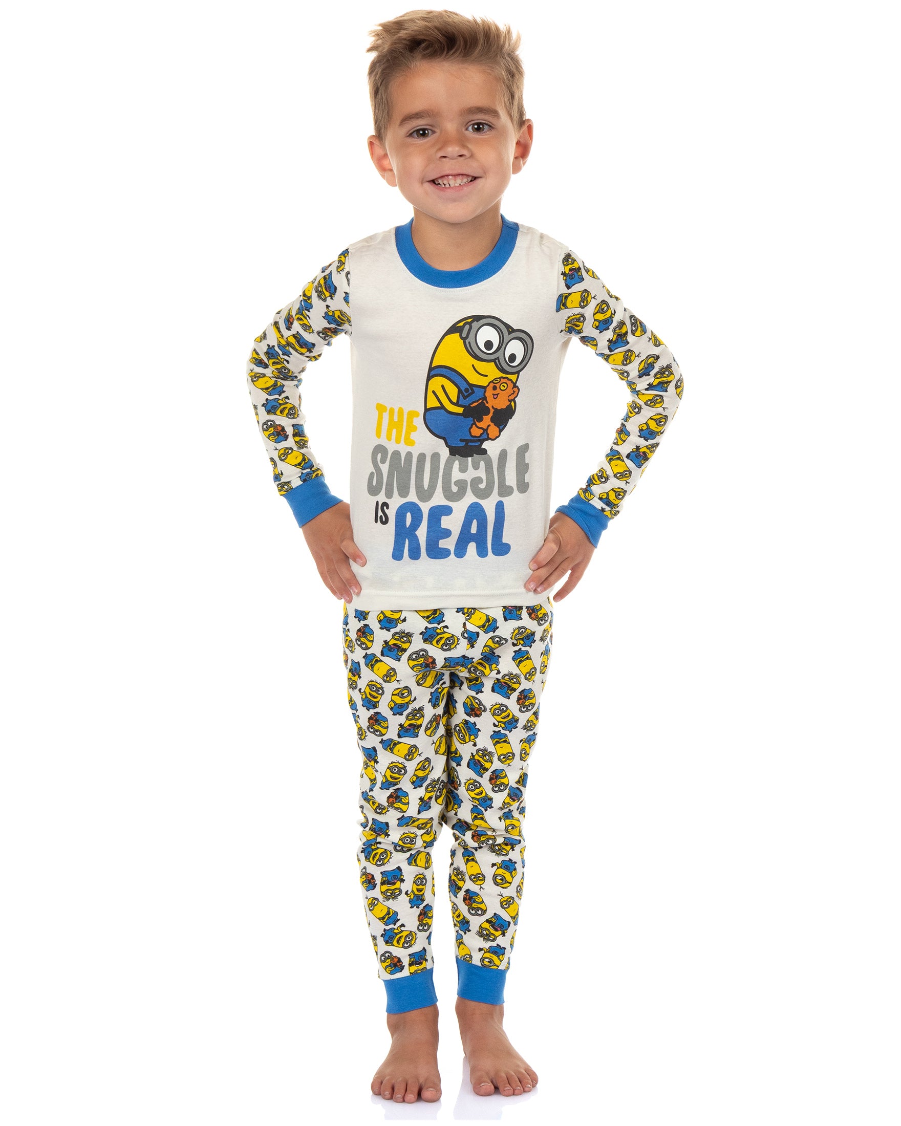 Minions The Snuggle Is Real Toddler Boys' Tight Fit 2- Piece Pajama Set