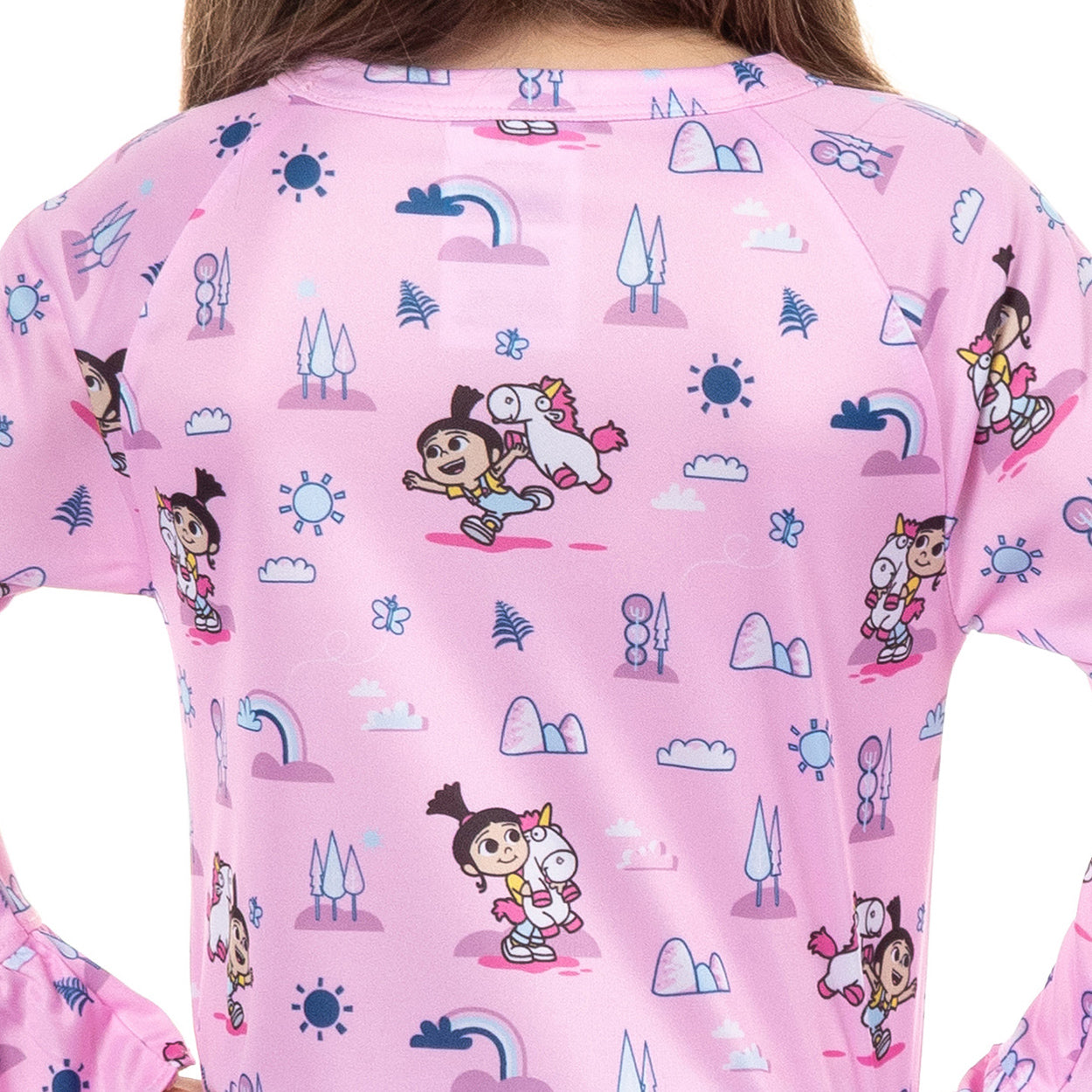 Minions Pajama It's So Fluffy Long Sleeve Raglan Ruffle Nightgown