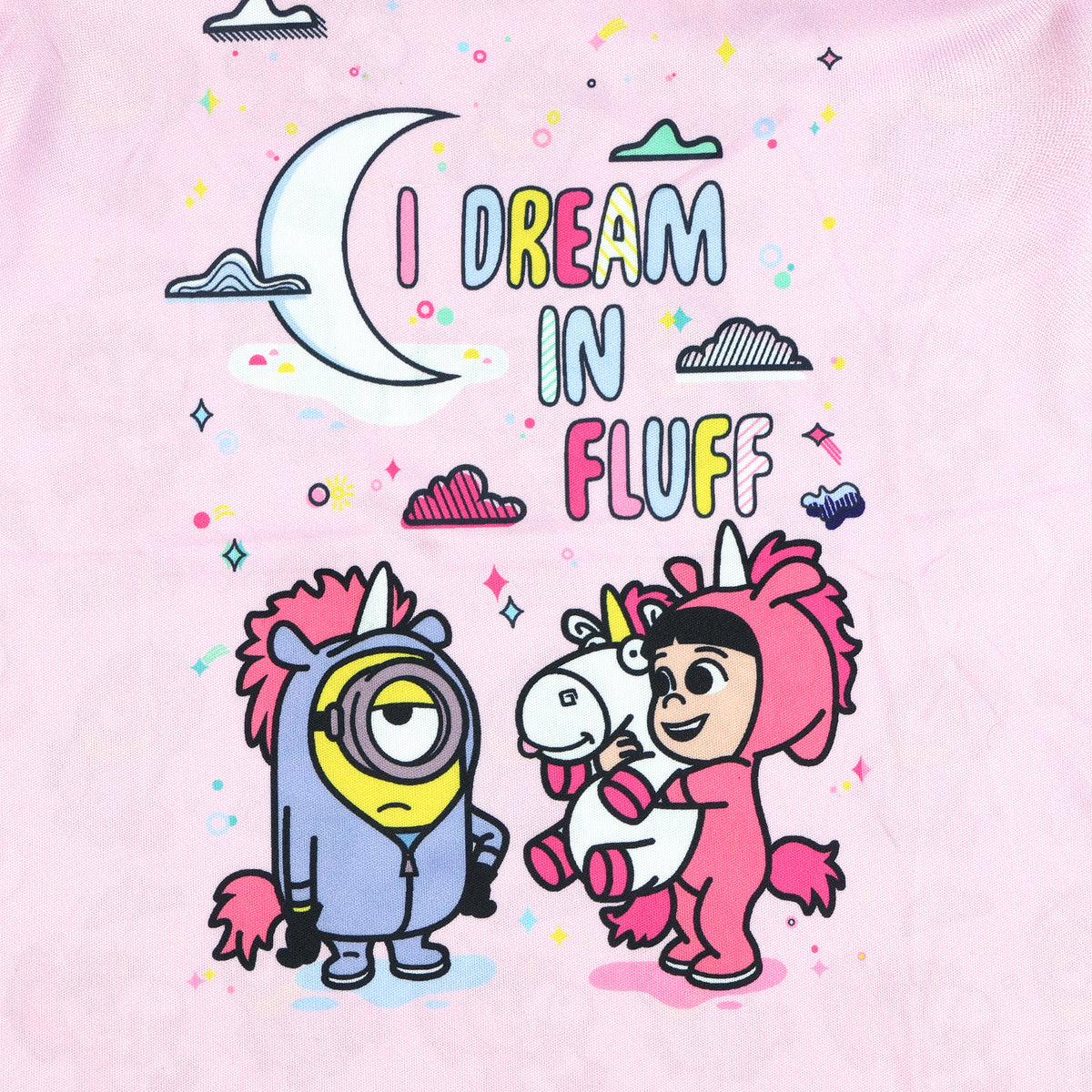Minions Pajamas Toddler Girls I Dream In Fluff Ruffled Sleep Set