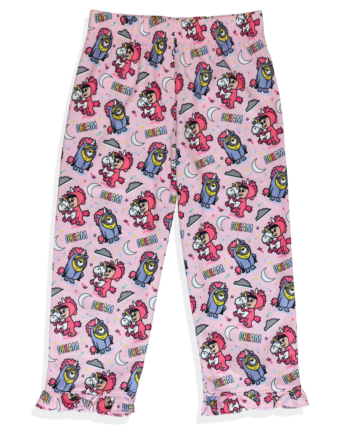 Minions Pajamas Toddler Girls I Dream In Fluff Ruffled Sleep Set
