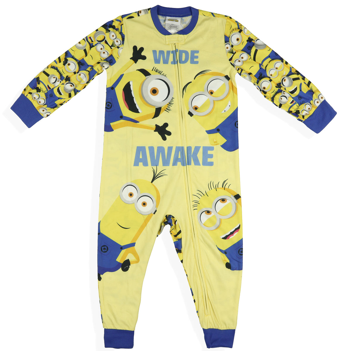 Minions Pajamas Toddler Wide Awake Full-Zip Footless Sleeper