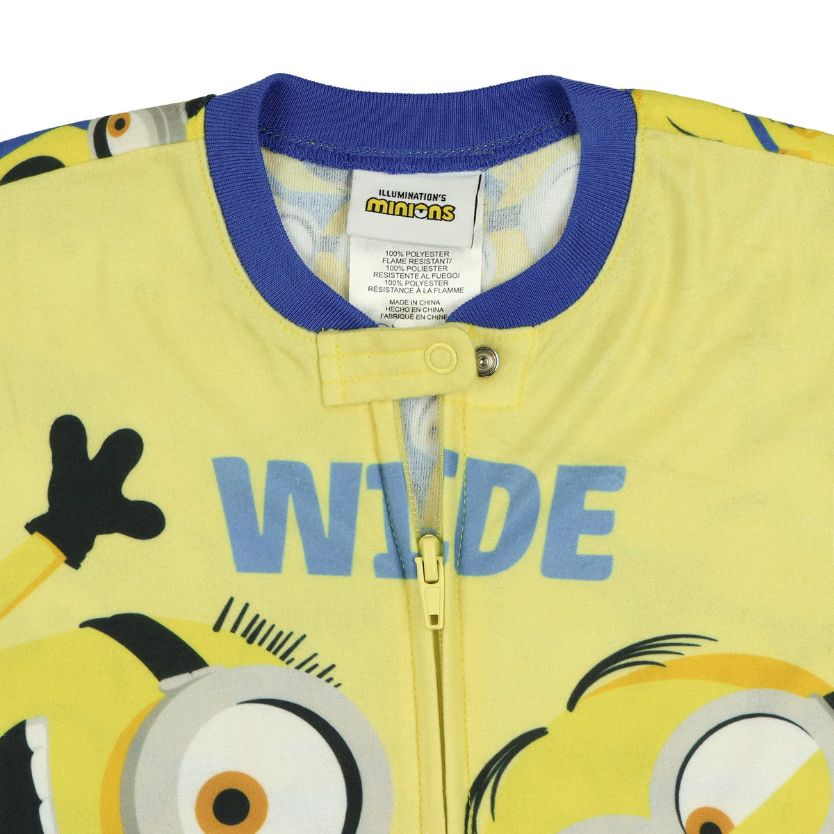 Minions Pajamas Toddler Wide Awake Full-Zip Footless Sleeper