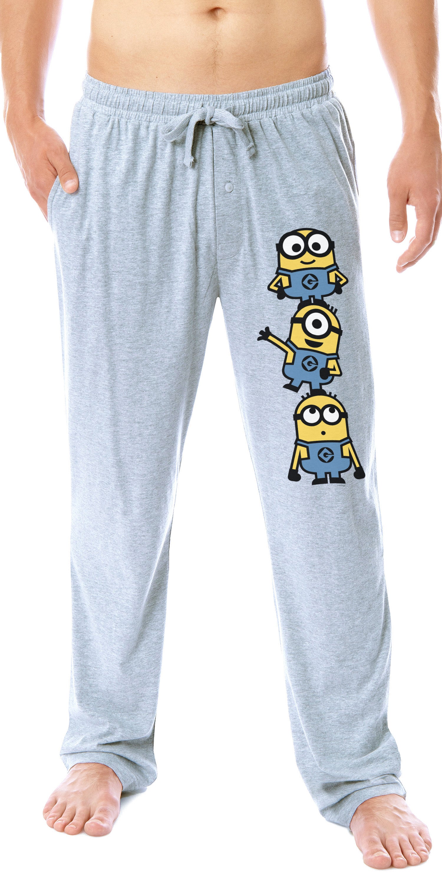 Despicable Me Mens' Minions Chibi Character Soft Sleep Pajama