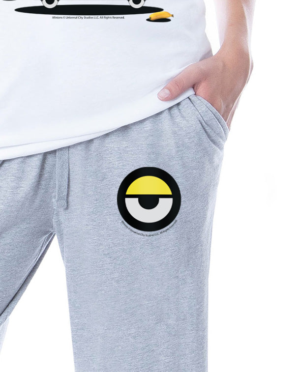 Despicable Me Women's Minions Bananas Sleep Crewneck Pants Pajama Set