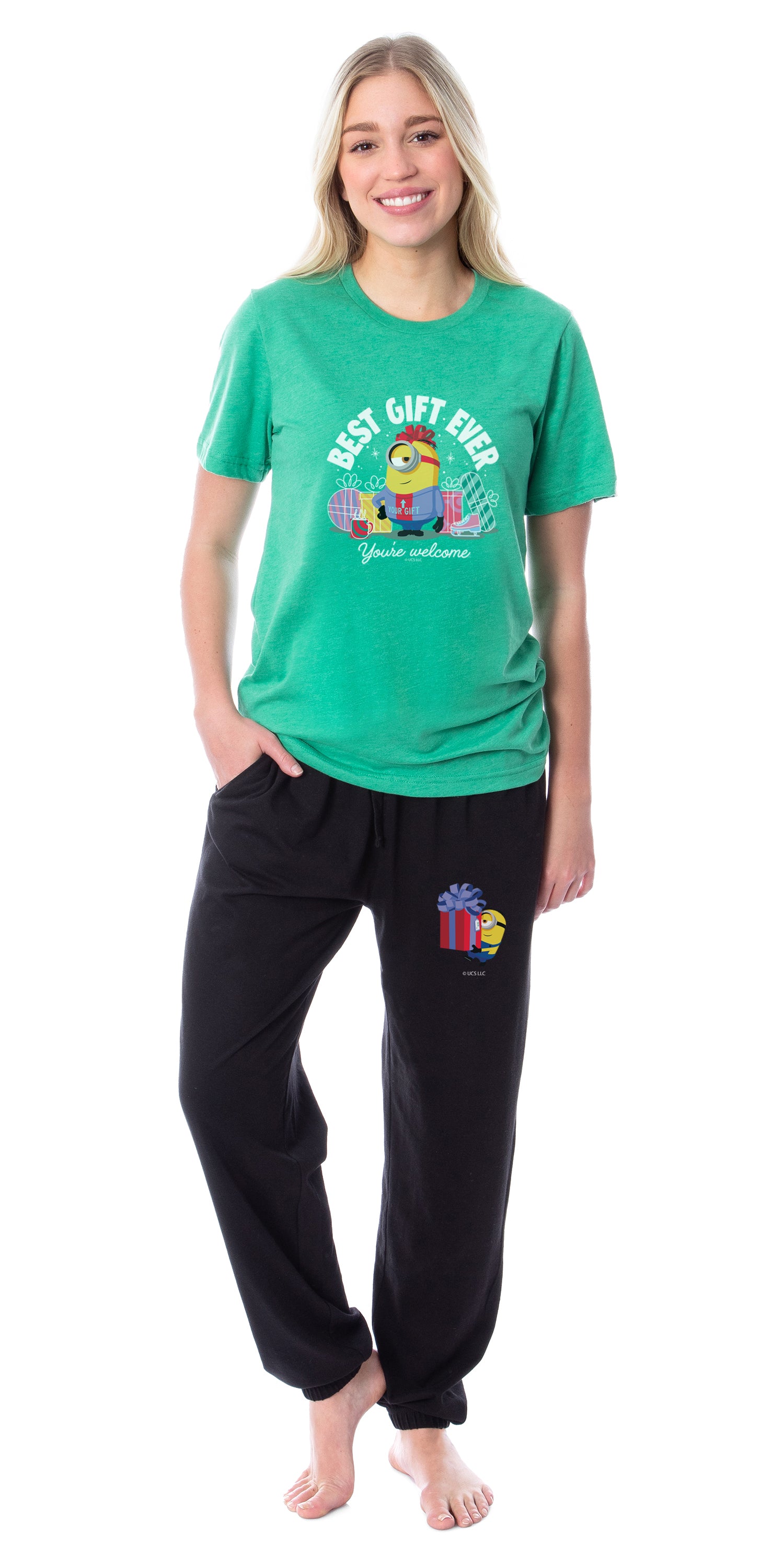 Despicable Me Minions Womens' Christmas Best Gift Ever Sleep Pajama Set