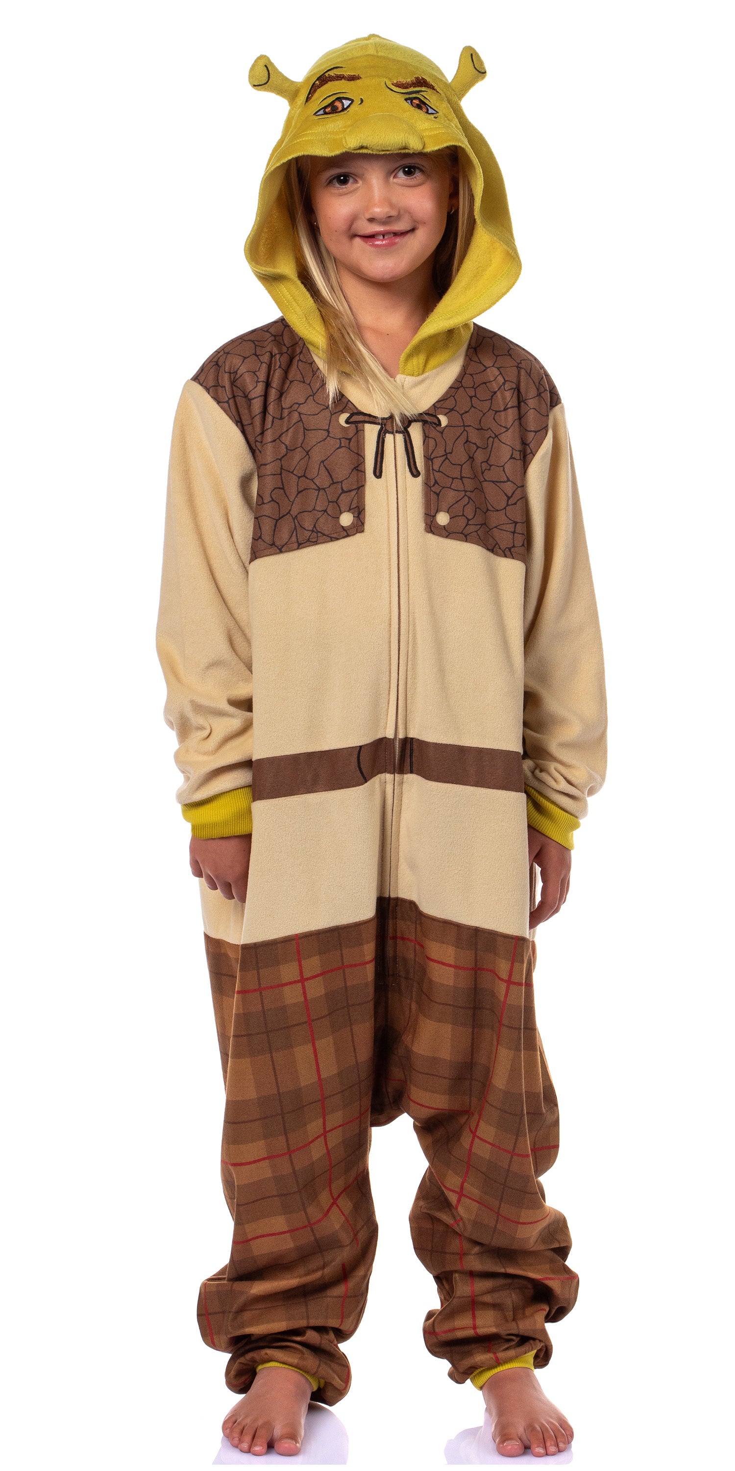 DreamWorks Shrek Boys' Character Union Suit Sleep Hooded Pajama