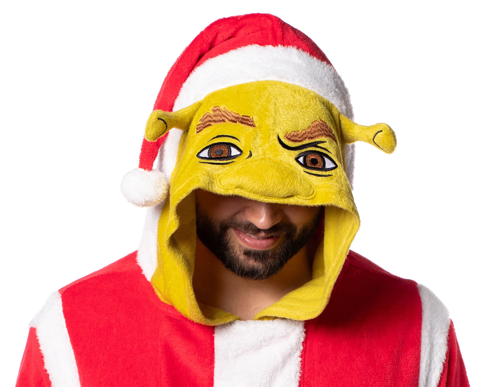 Shrek Santa Adult Unisex Hooded Kigurumi Costume Pajama Union Suit