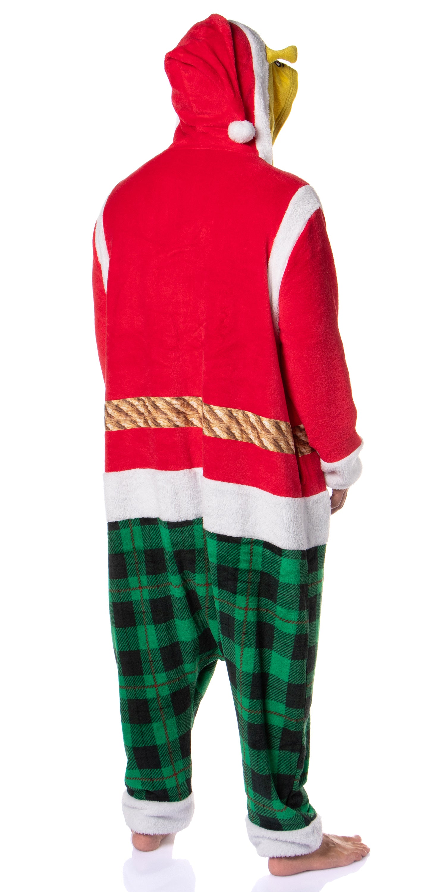 Shrek Santa Adult Unisex Hooded Kigurumi Costume Pajama Union Suit