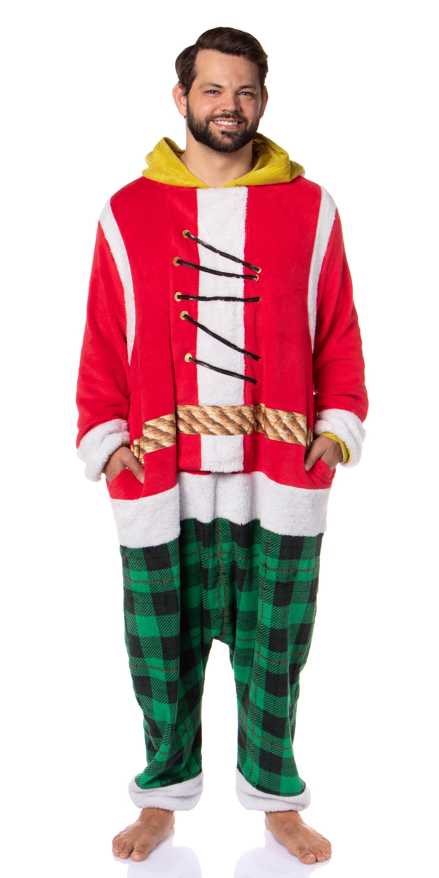 Shrek Santa Adult Unisex Hooded Kigurumi Costume Pajama Union Suit