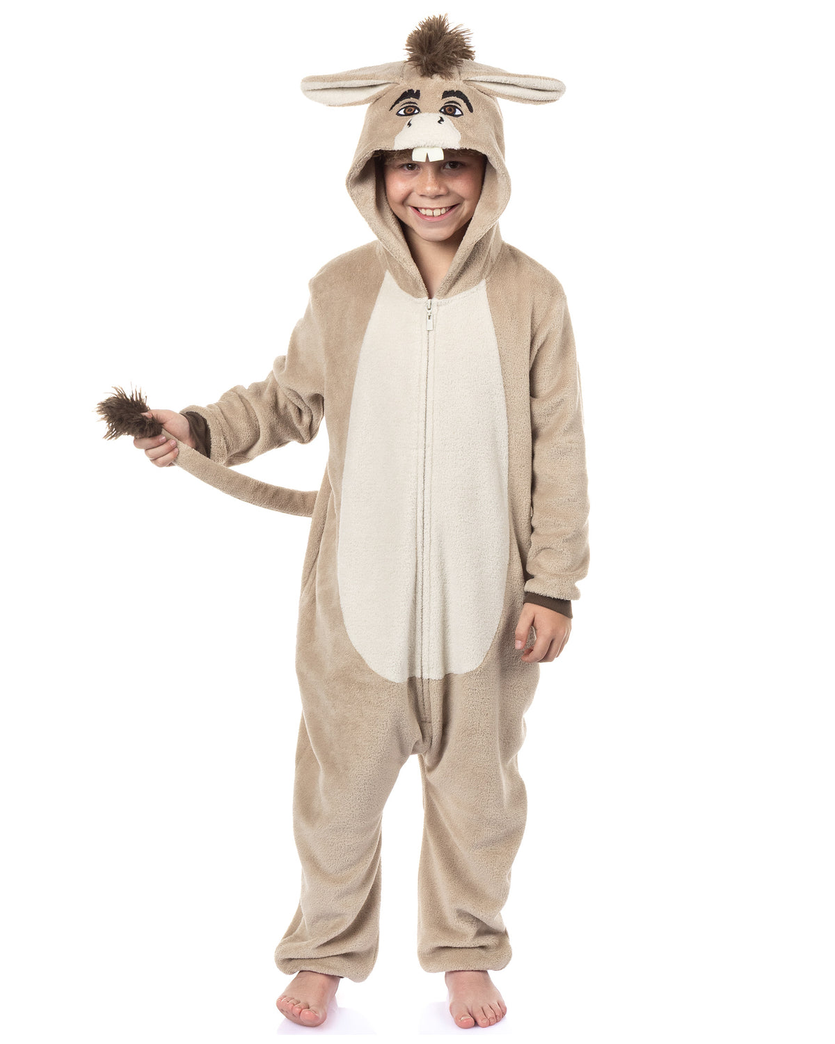 Shrek Donkey Union Suit Boy's Kigurumi Full Zip Hooded Pajama (6/7)