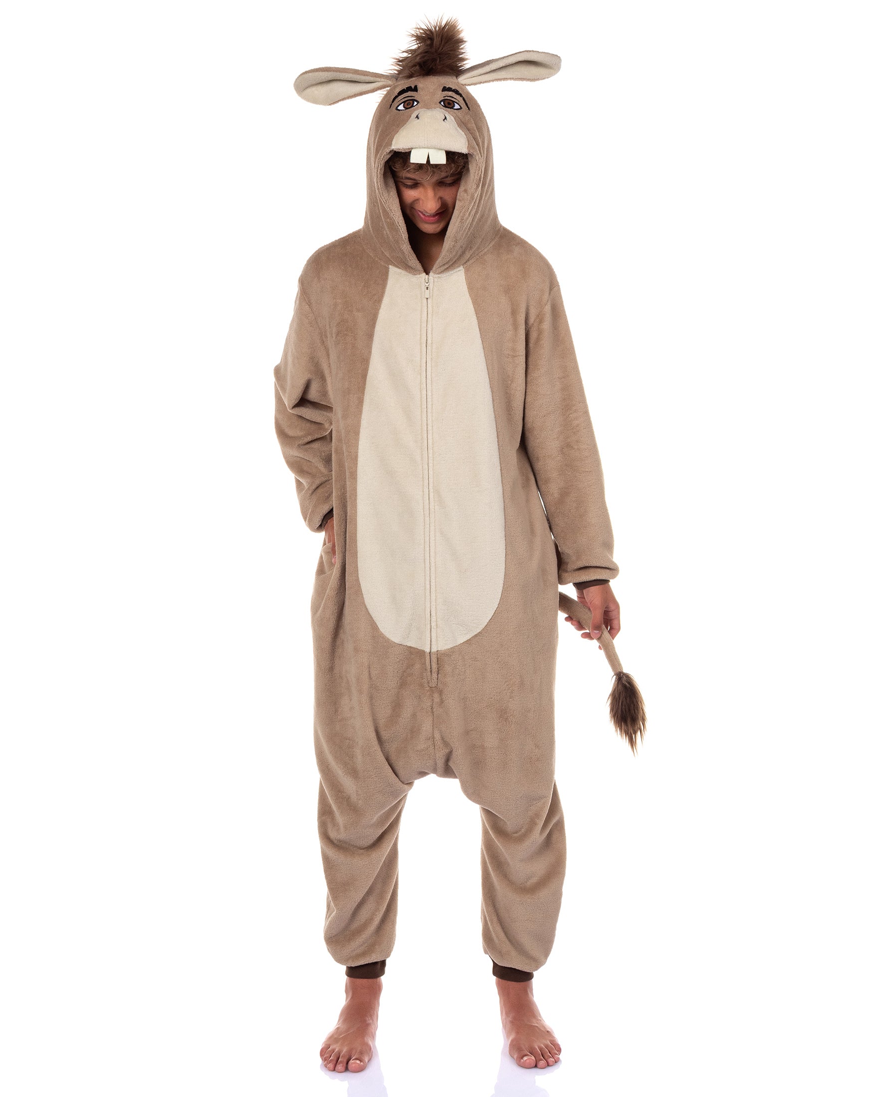 Shrek Donkey Costume Kigurumi Union Suit Adult Onesie Pajama Outfit XXS/XS