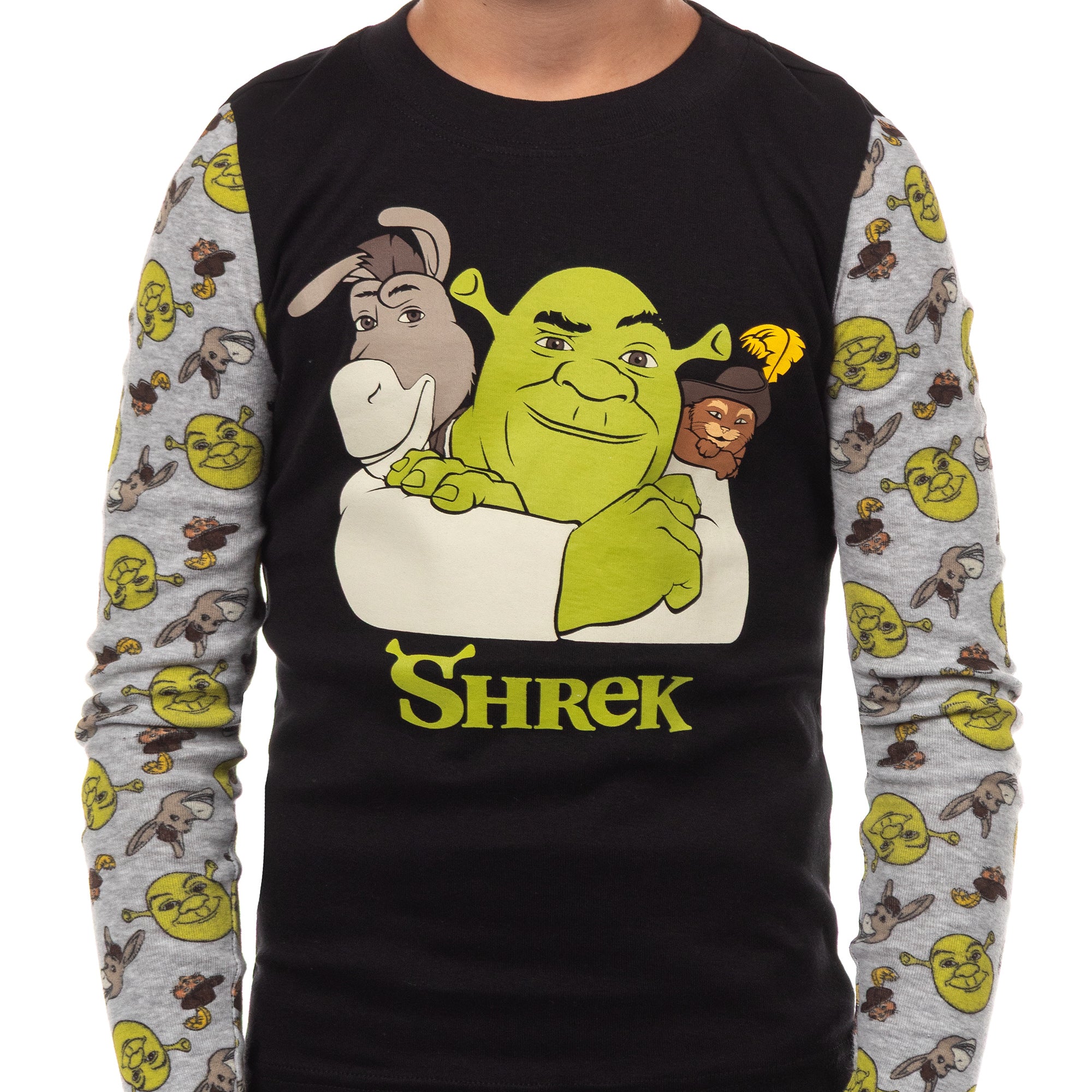 Shrek Pajamas Boys' Best Friends 2-Piece Tight Fit Lounge Sleep Set