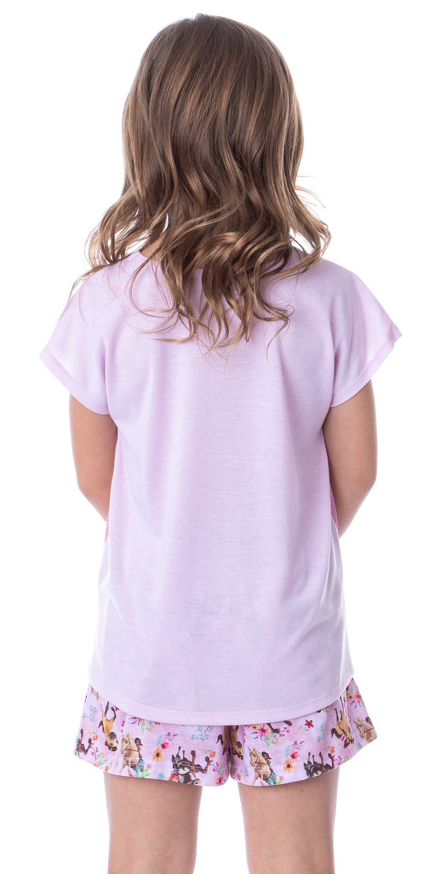 Girls' Spirit Untamed Movie Horse Lucky Sleep Pajama Set Shorts Crewneck