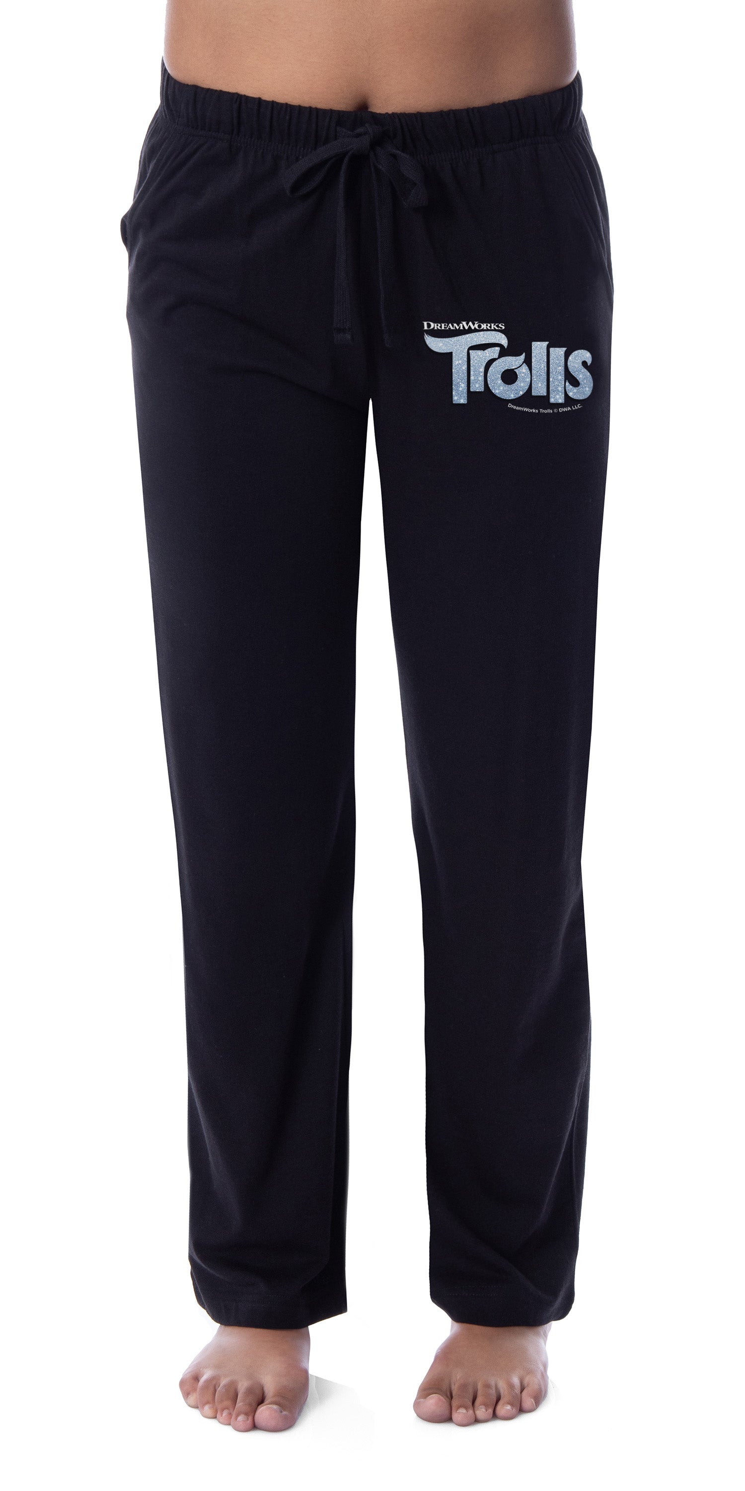 Dreamworks Trolls Womens' Movie Film Title Logo Character Sleep Pajama Pants