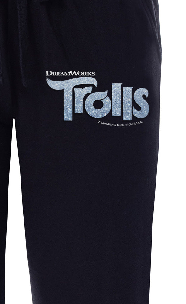 Dreamworks Trolls Womens' Movie Film Title Logo Character Sleep Pajama Pants
