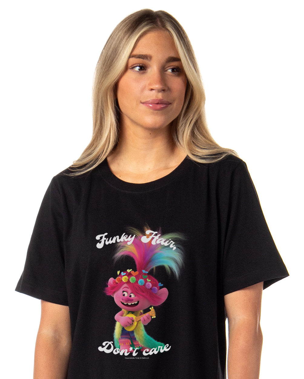 Dreamworks Trolls Women's Poppy Funky Hair Don't Care Nightgown Sleep Pajama