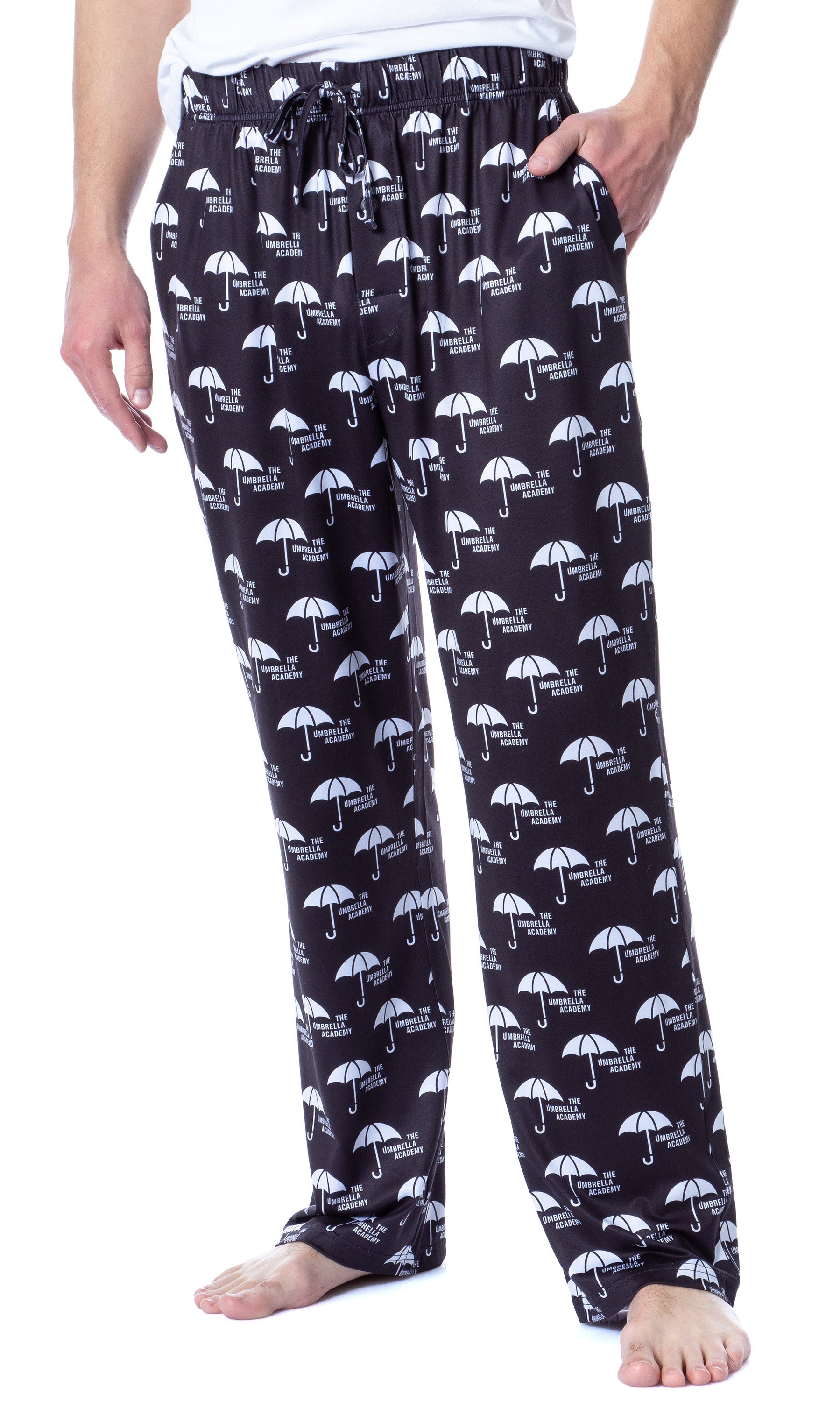 The Umbrella Academy Mens' TV Series Logo Tossed Print Pajama Pants