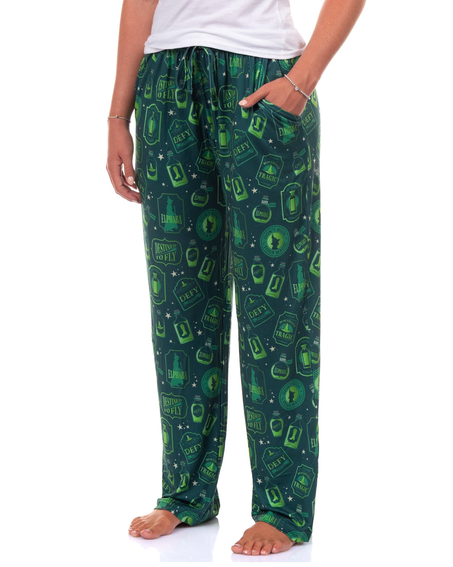Wicked Pajamas Women's Elphaba Elements Destined To Fly Lounge PJ Pants