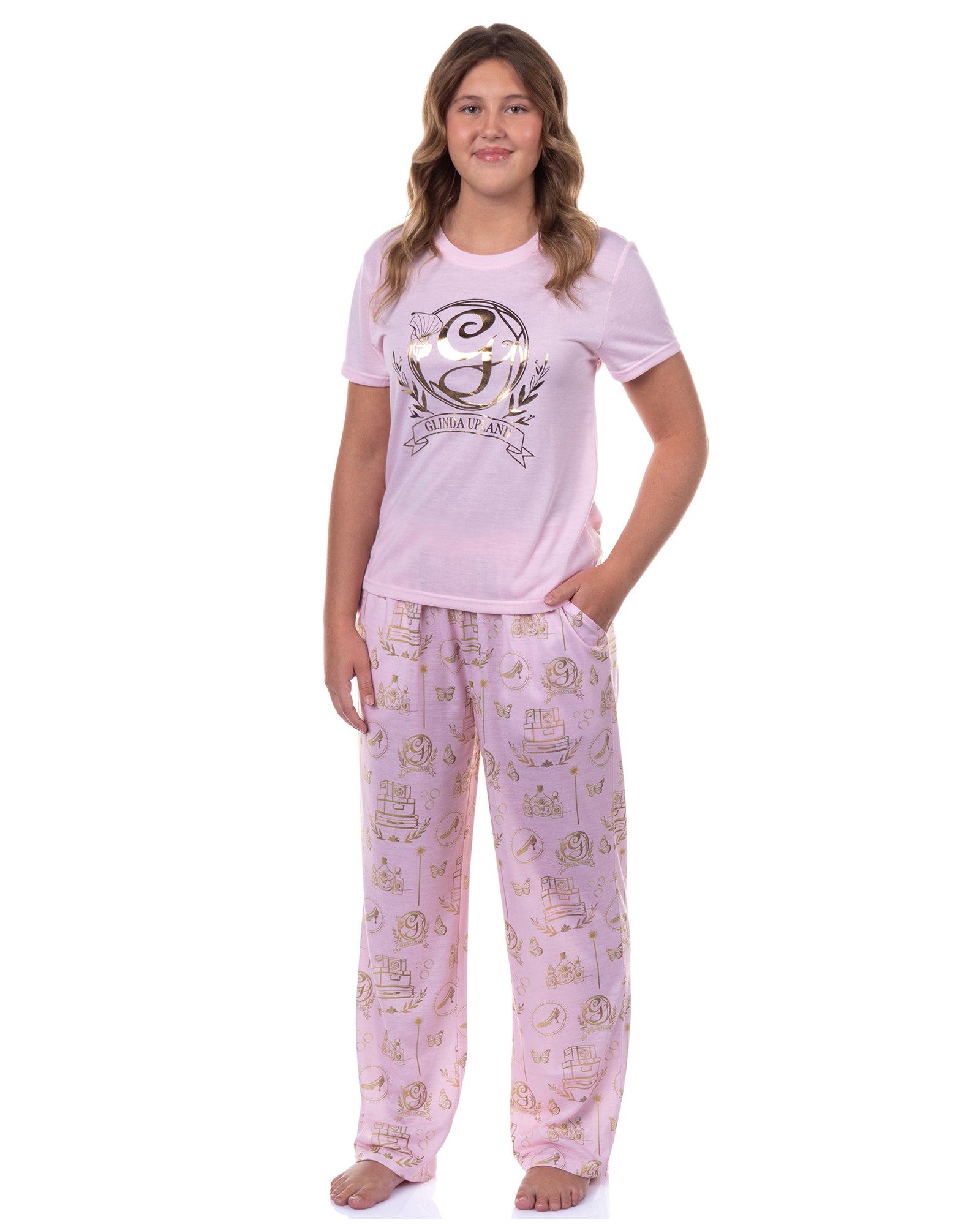 Wicked Women's Pajamas Glinda Upland Soft Short Sleeve Pajama Set