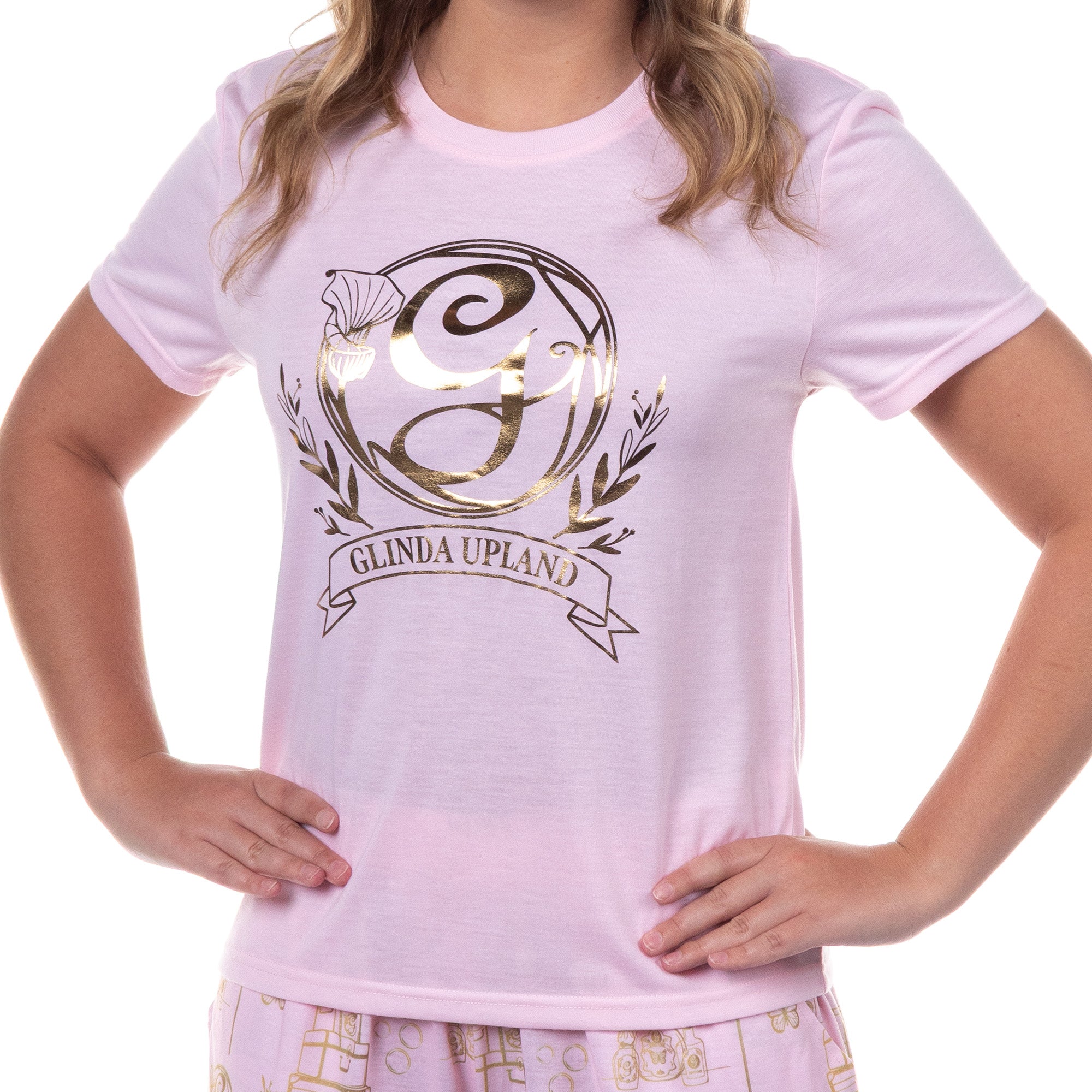 Wicked Women's Pajamas Glinda Upland Soft Short Sleeve Pajama Set