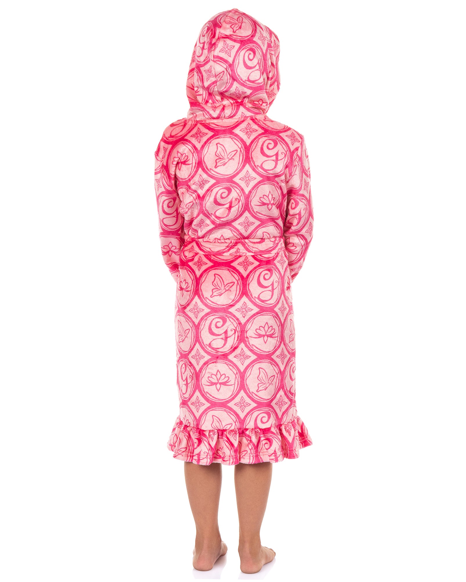 Wicked Girls' Glinda Robe Embroidered G Logo and Emblems Bathrobe For Kids