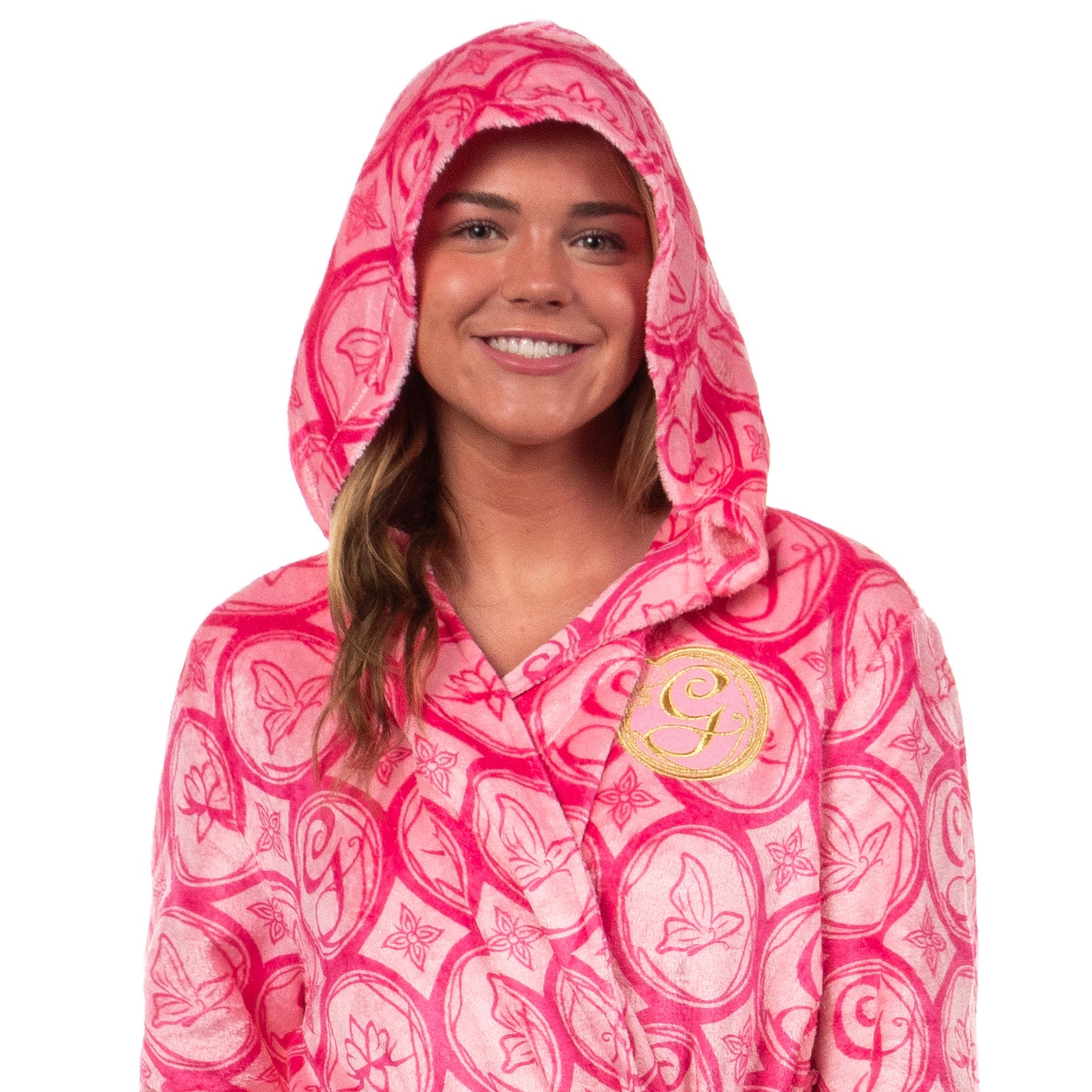 Wicked Women's Bathrobe Glinda the Good Witch Ruffle Self Tie Hooded Robe