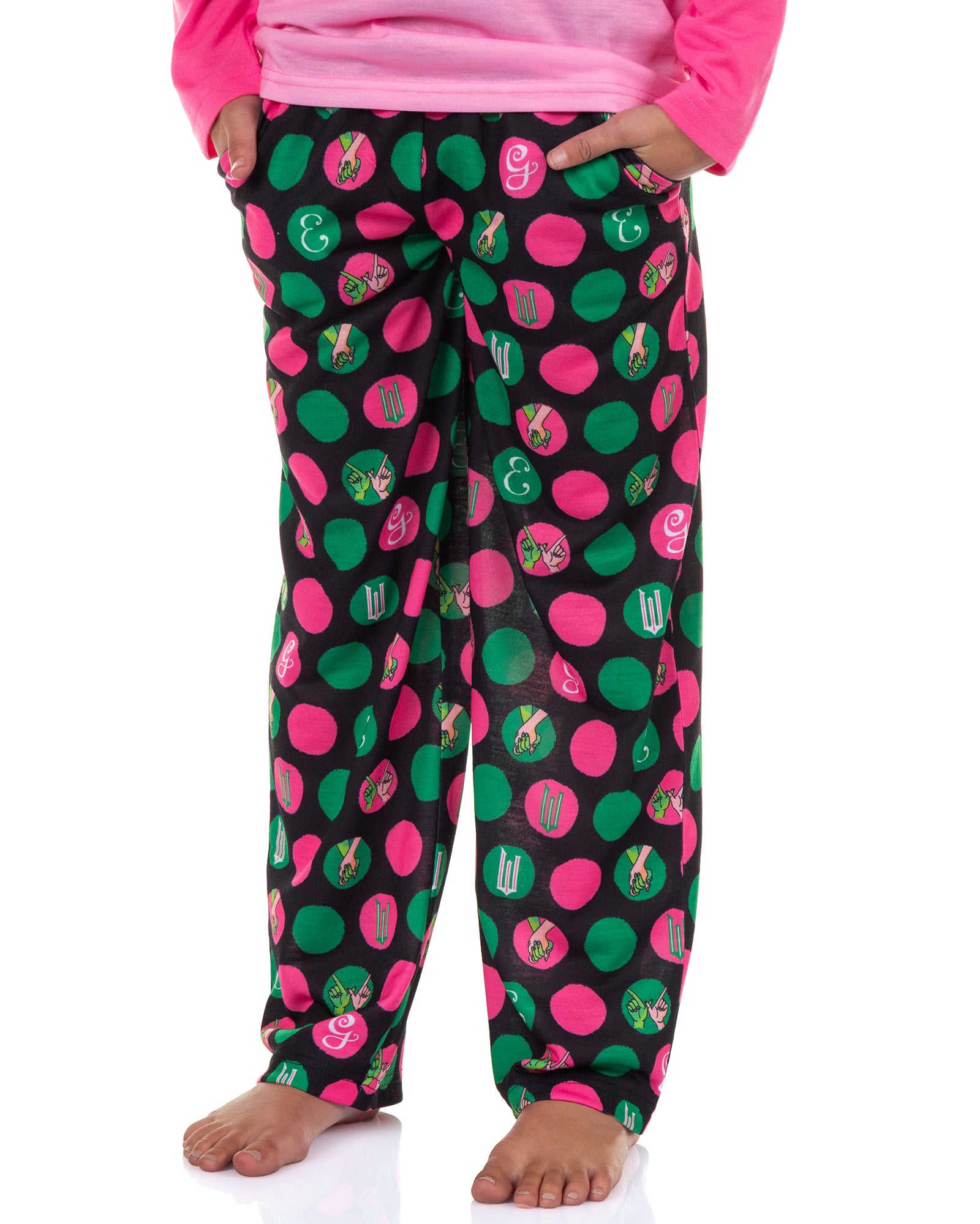 Wicked Pajamas Girls' Elphaba And Glinda We're Unlimited Pajama Set