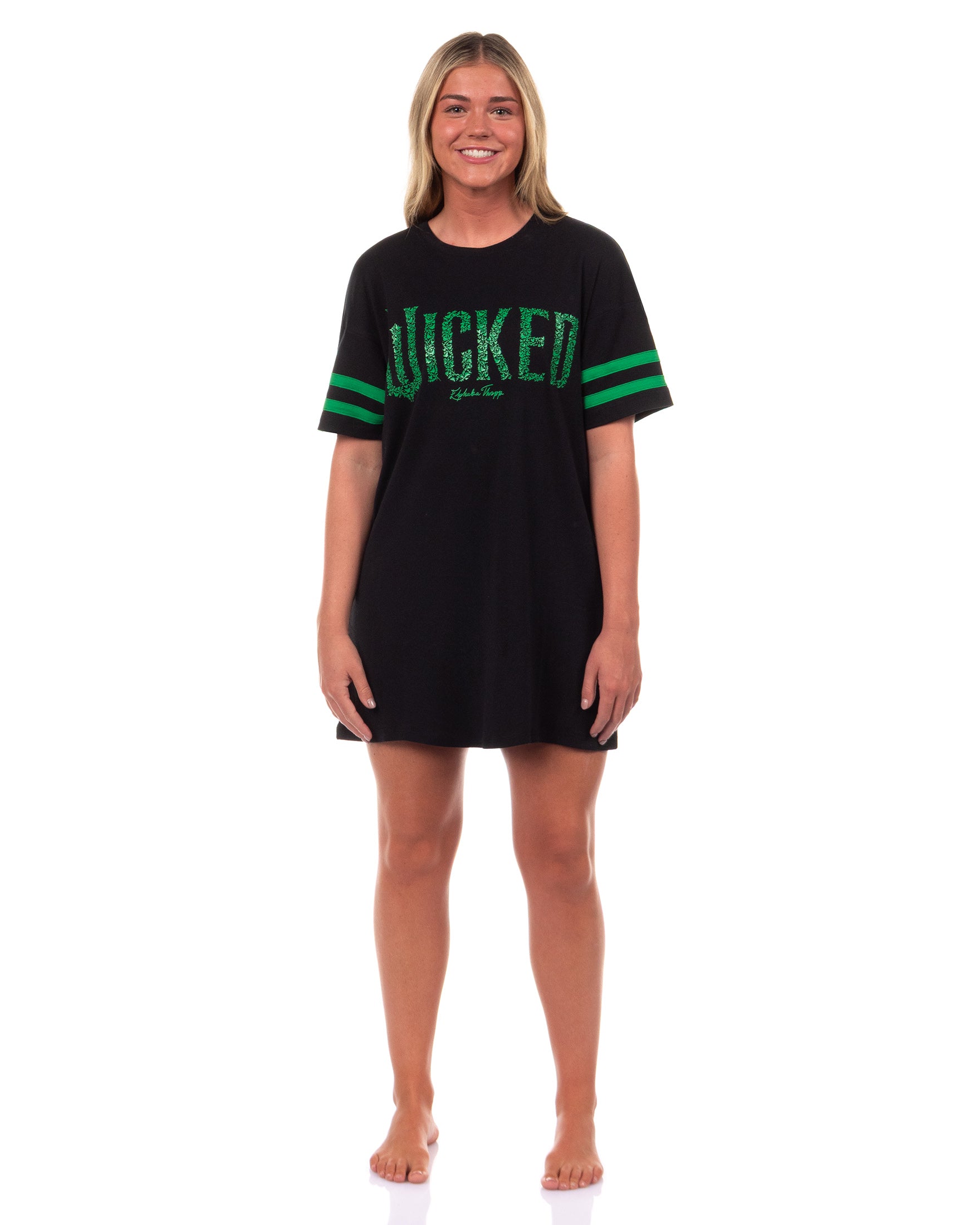 Wicked Woman's Elphaba Thropp Varsity Nightgown Sleep Shirt Loungewear