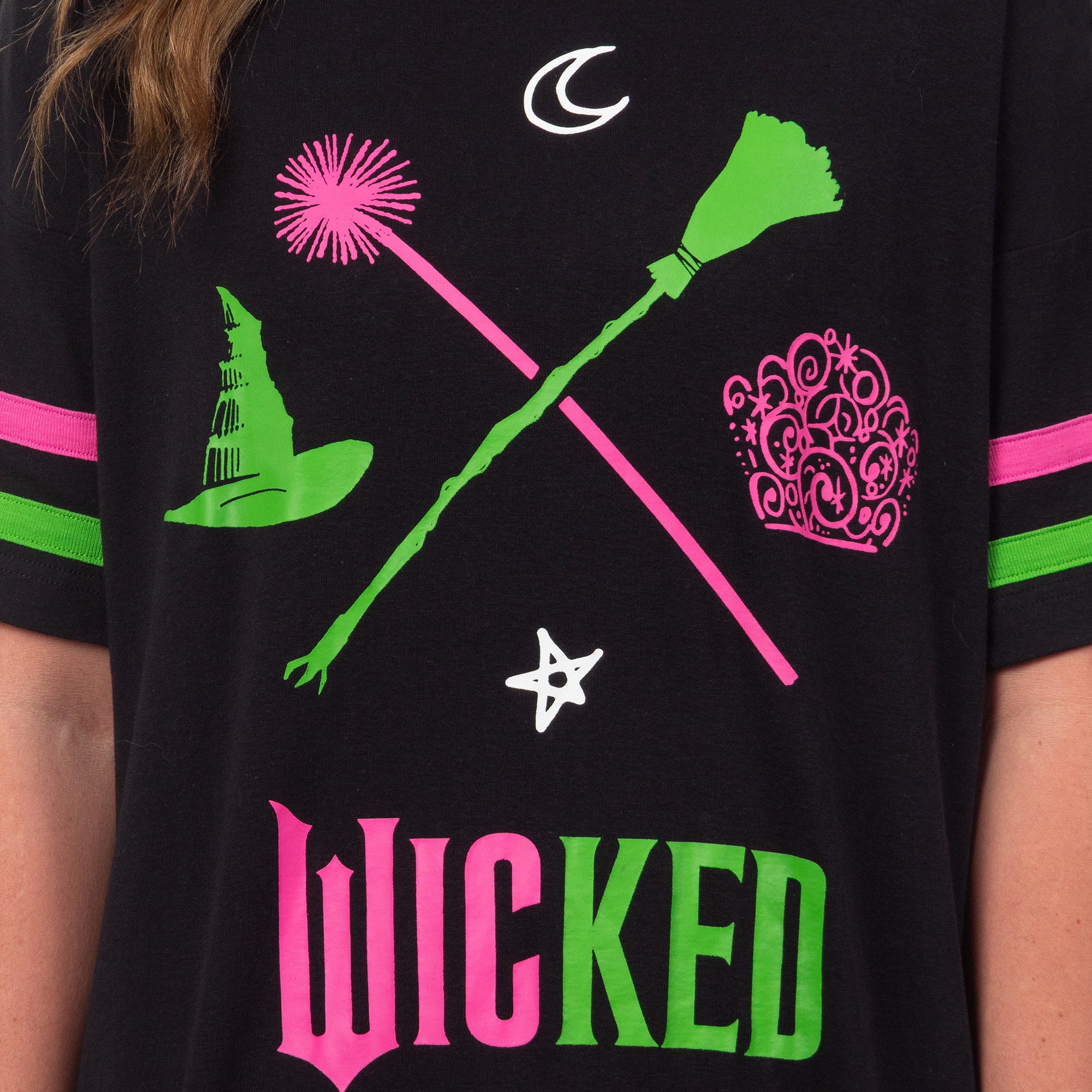Wicked Pajamas Women's Elphaba and Glinda Charm Varsity Nightgown Loungewear