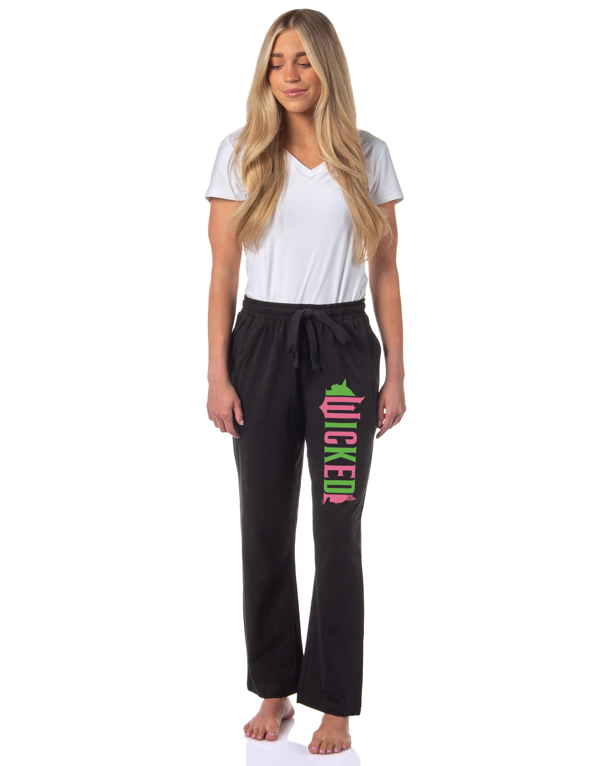 Wicked Women's Movie Film Face Silhouette Logo Pajama Pants For Adults