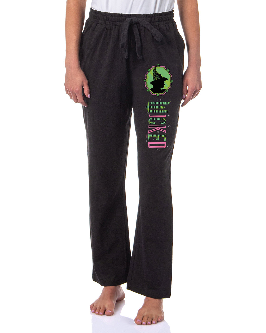 Wicked Women's Movie Film Elphaba Silhouette Logo Pajama Pants For Adults