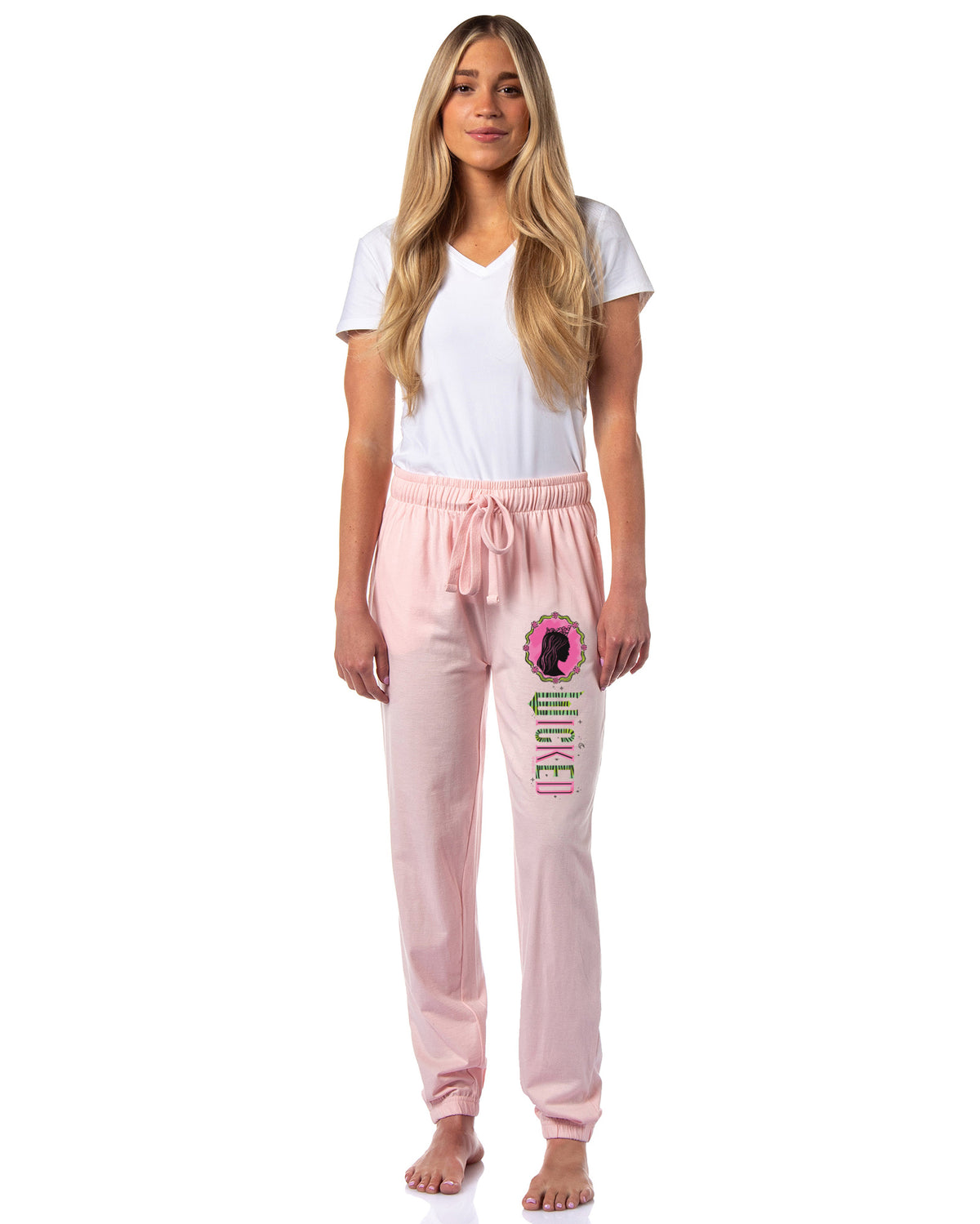 Wicked Women's Movie Film Glinda Face Silhouette Logo Pajama Pants For Adults