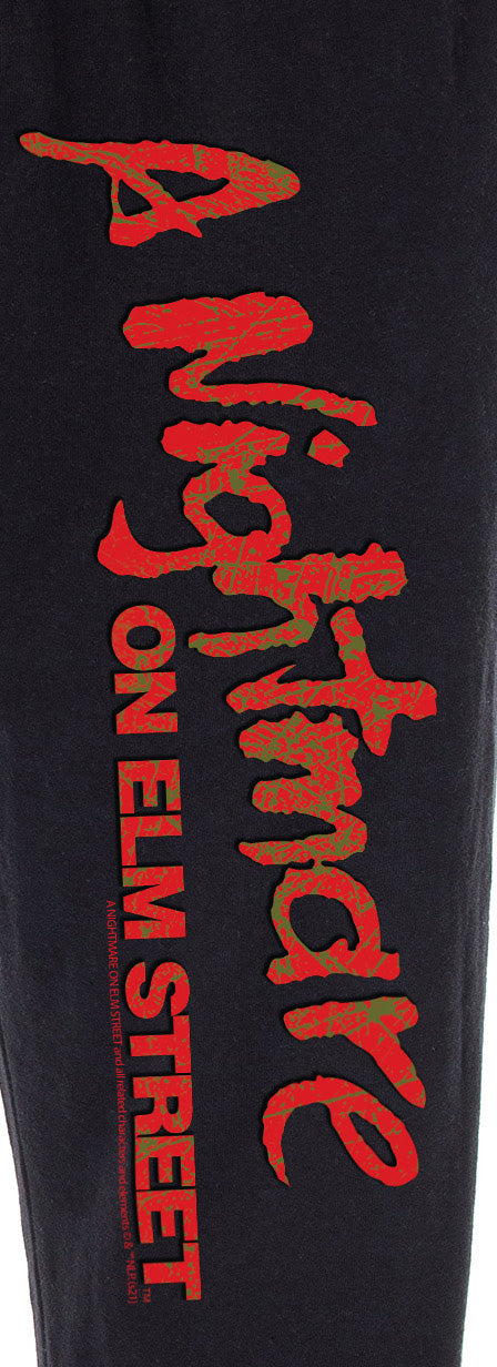 A Nightmare On Elm Street Men's Classic Logo Loungewear Bottoms Pajama Pants